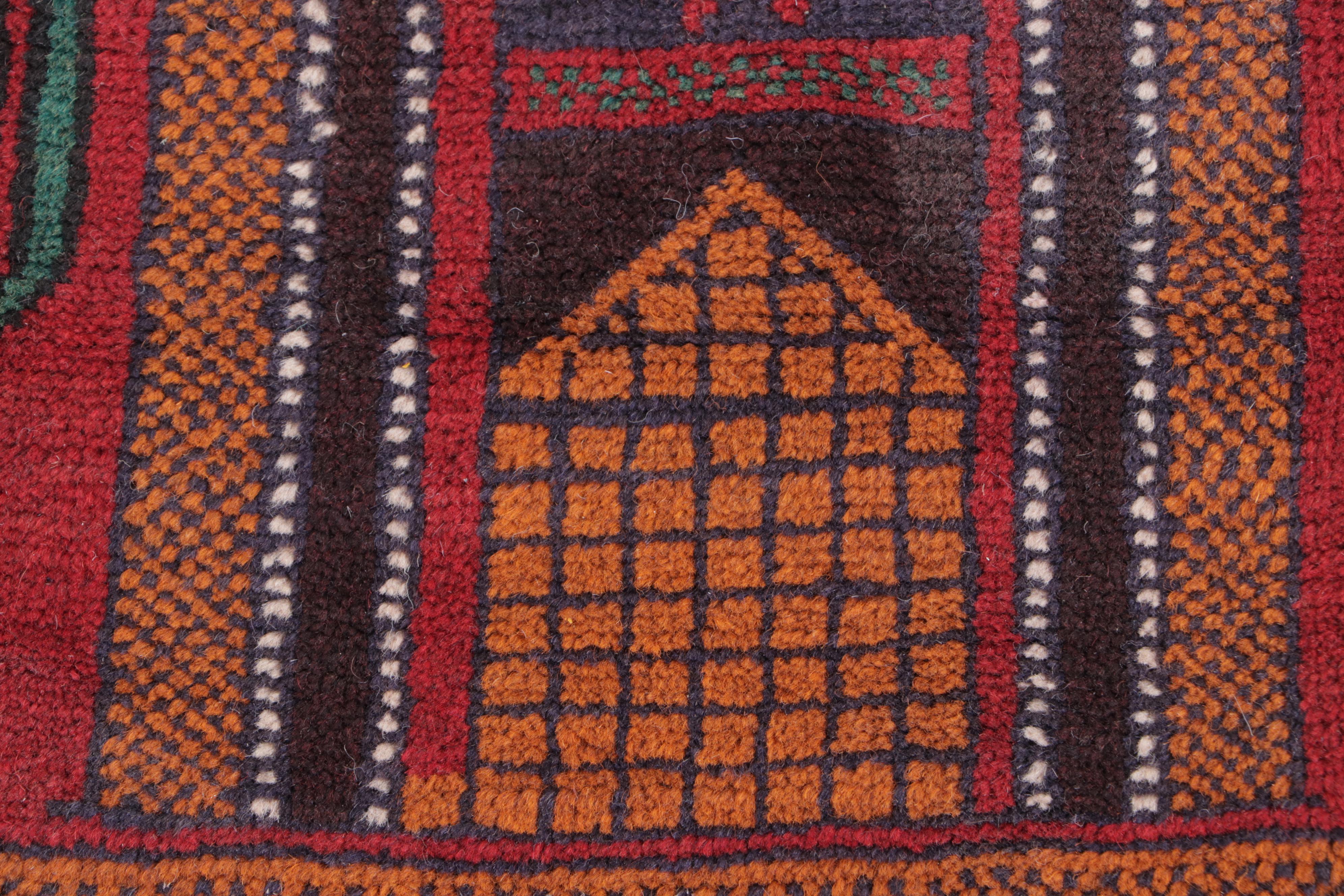 2'11 x 4'7 Hand-Knotted Afghan Baluch Accent Rug