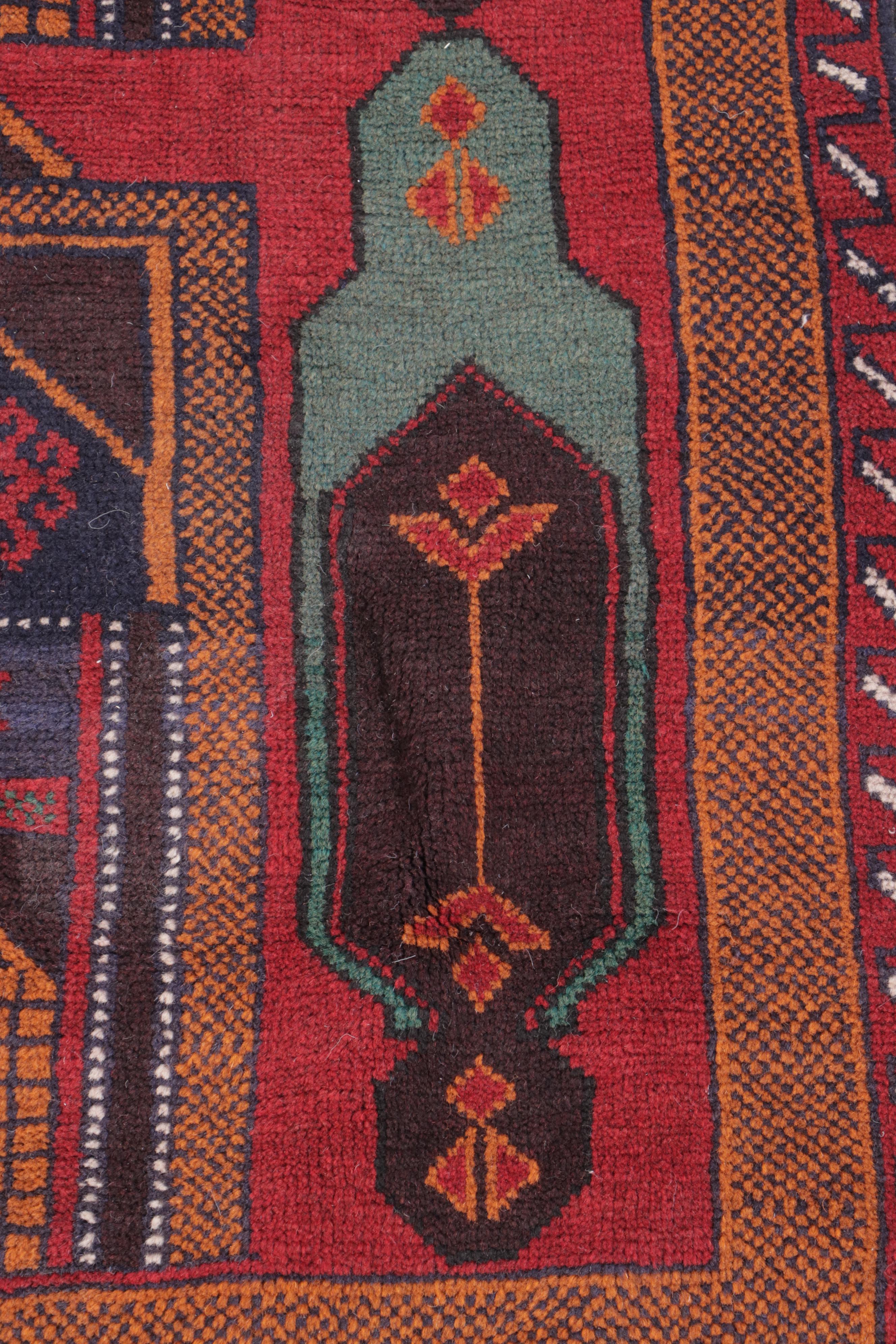 2'11 x 4'7 Hand-Knotted Afghan Baluch Accent Rug