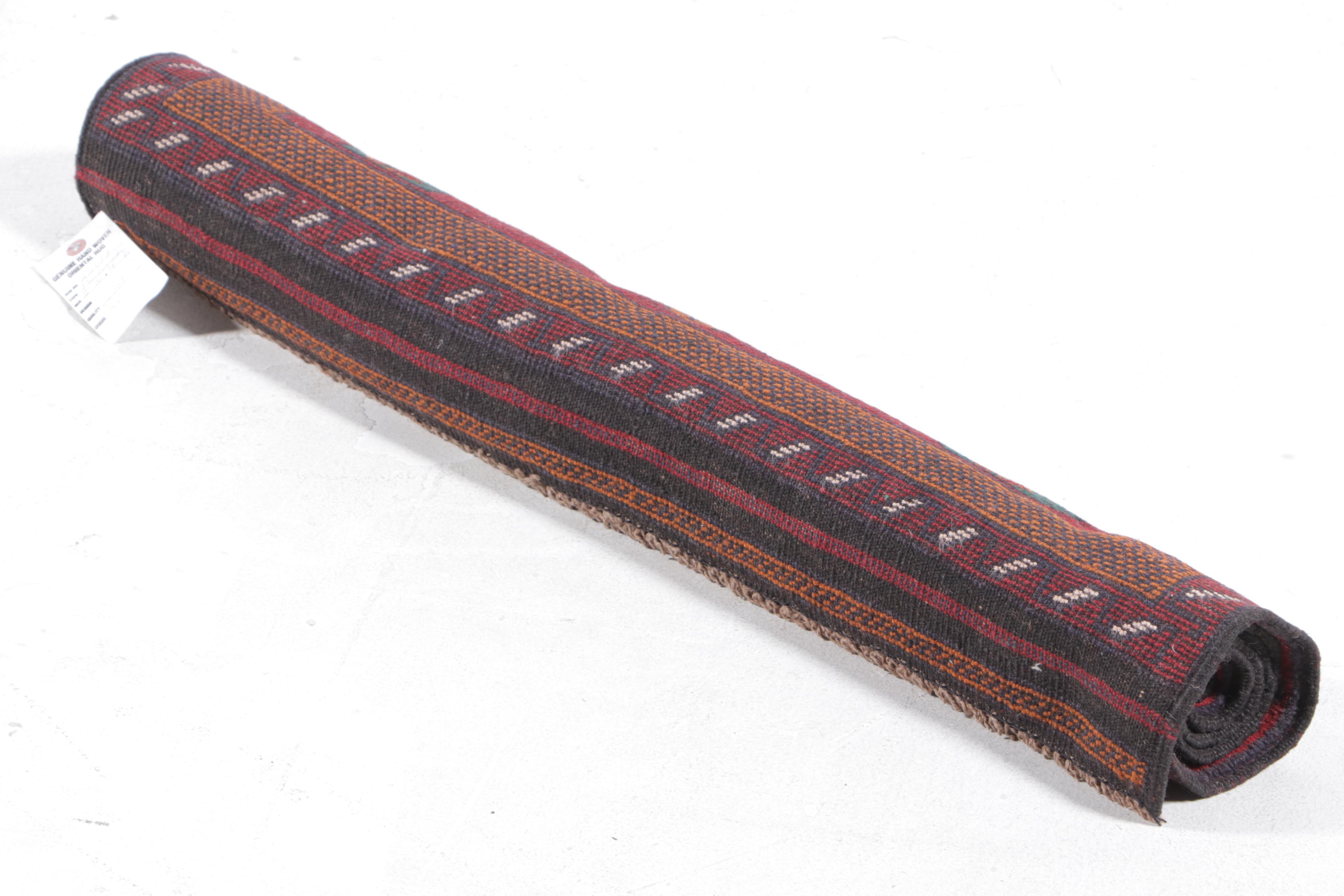 2'11 x 4'7 Hand-Knotted Afghan Baluch Accent Rug