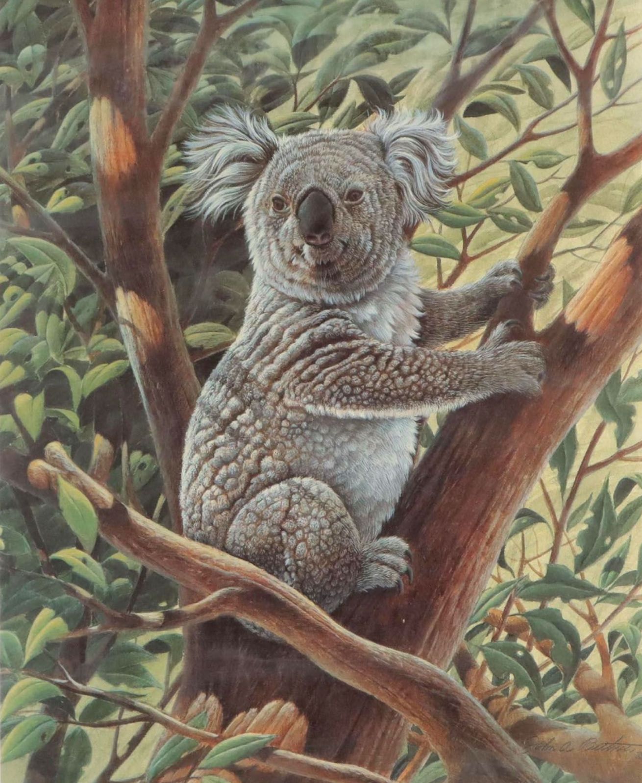 John Ruthven Offset Lithograph "Tully," Late 20th Century