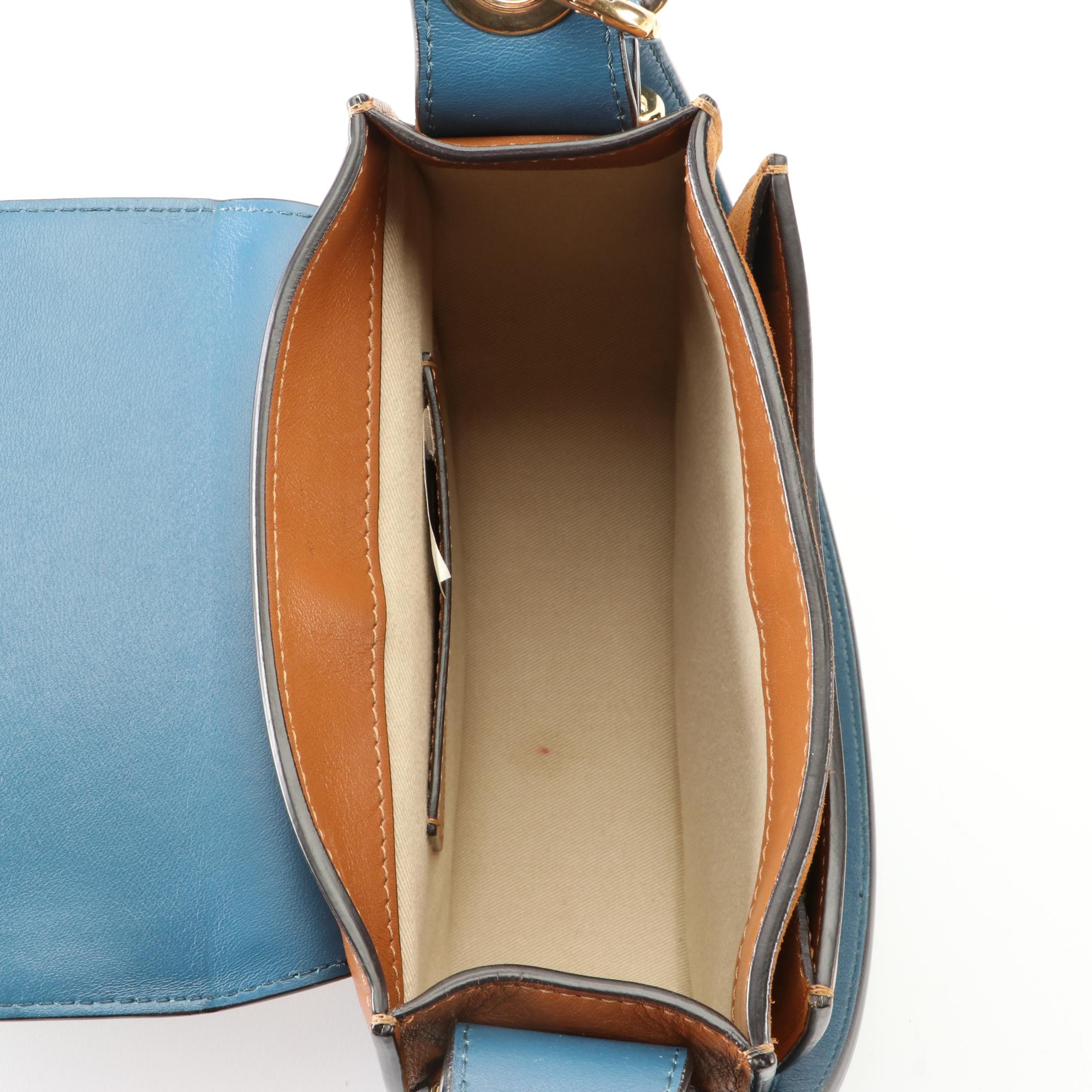 Chloé Small Tess Bag in Leather with Studs and Embroidered Horses