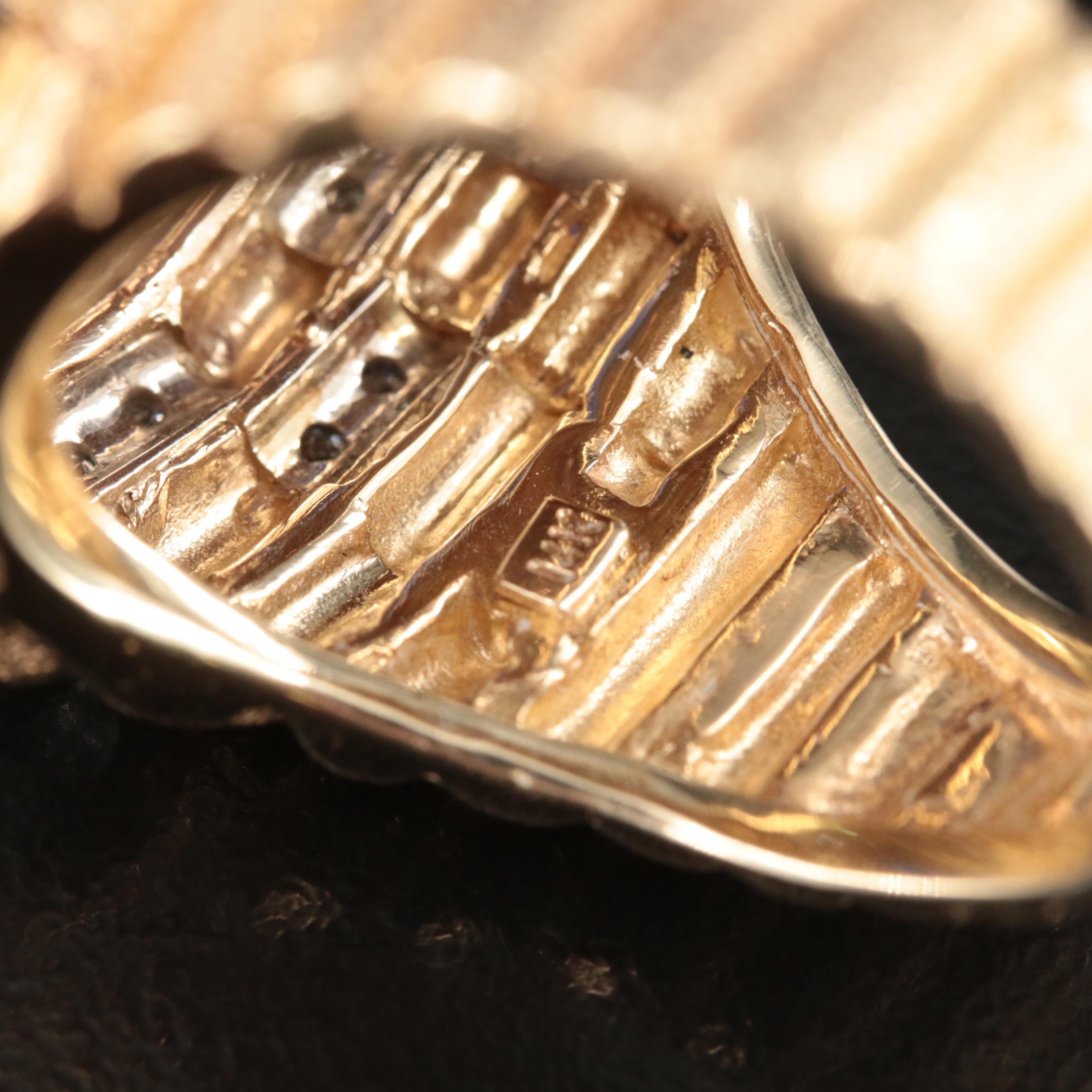 14K Corundum and Diamond Ring