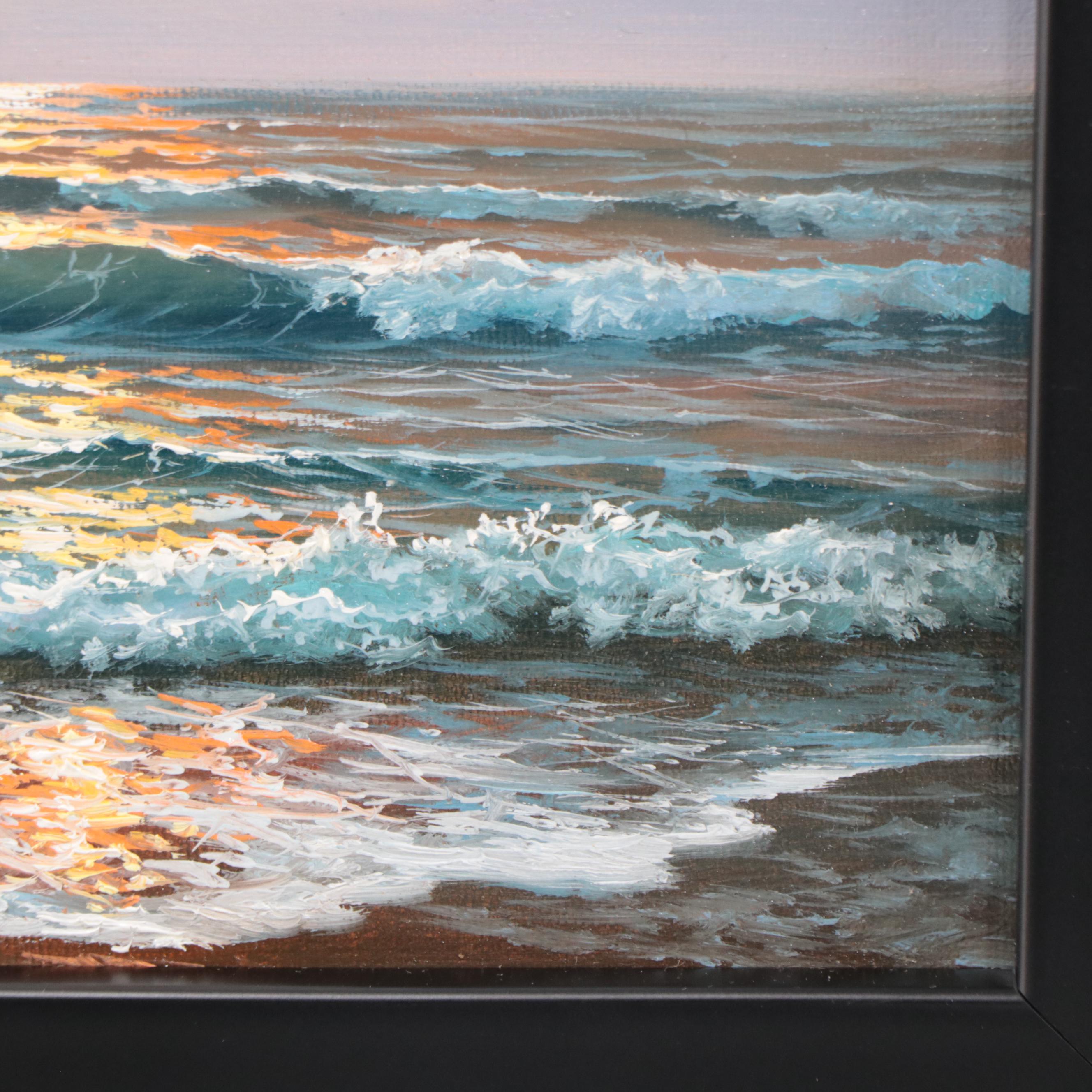 Jevgenijus Litvinas Seascape Oil Painting, 21st Century