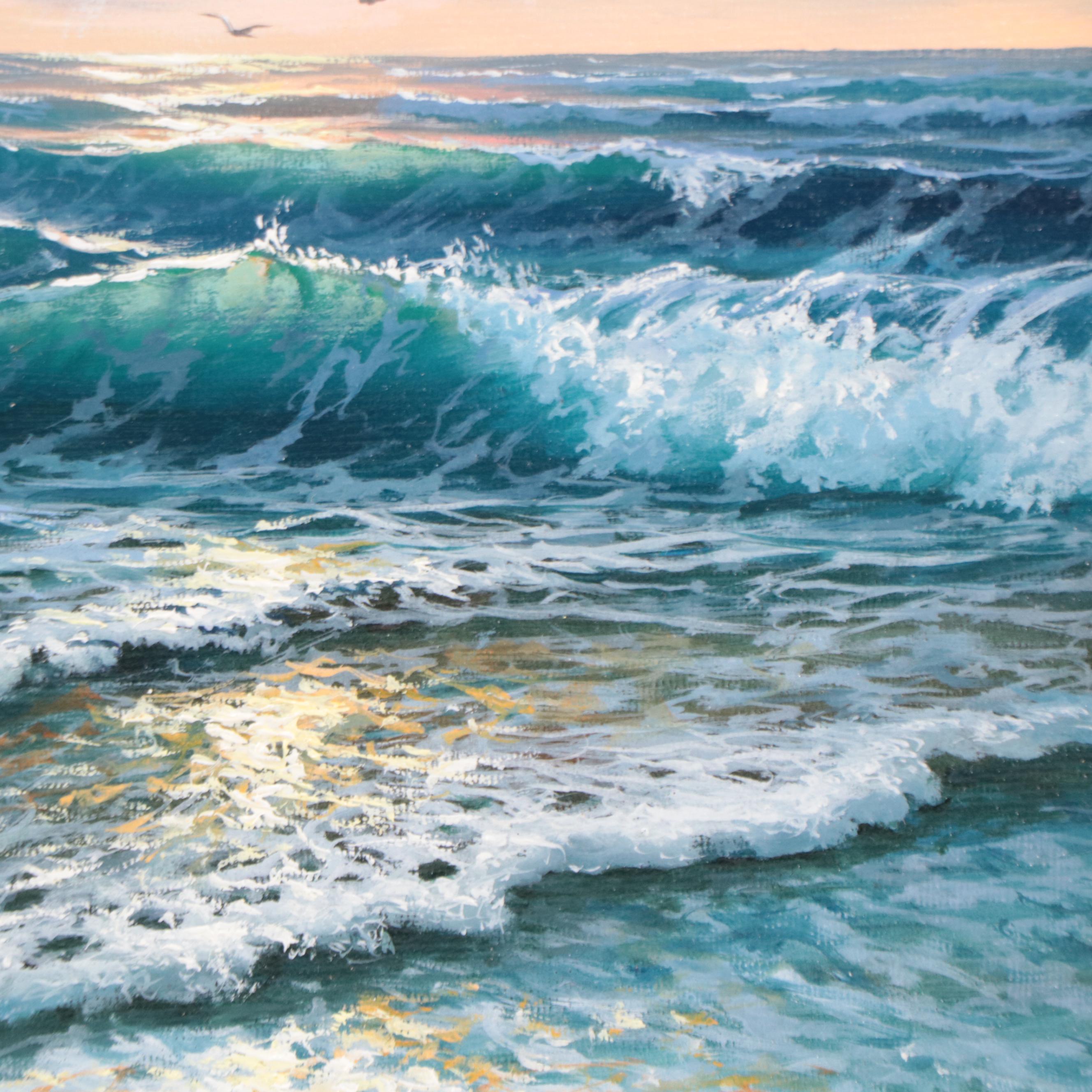 Jevgenijus Litvinas Seascape Oil Painting, 21st Century