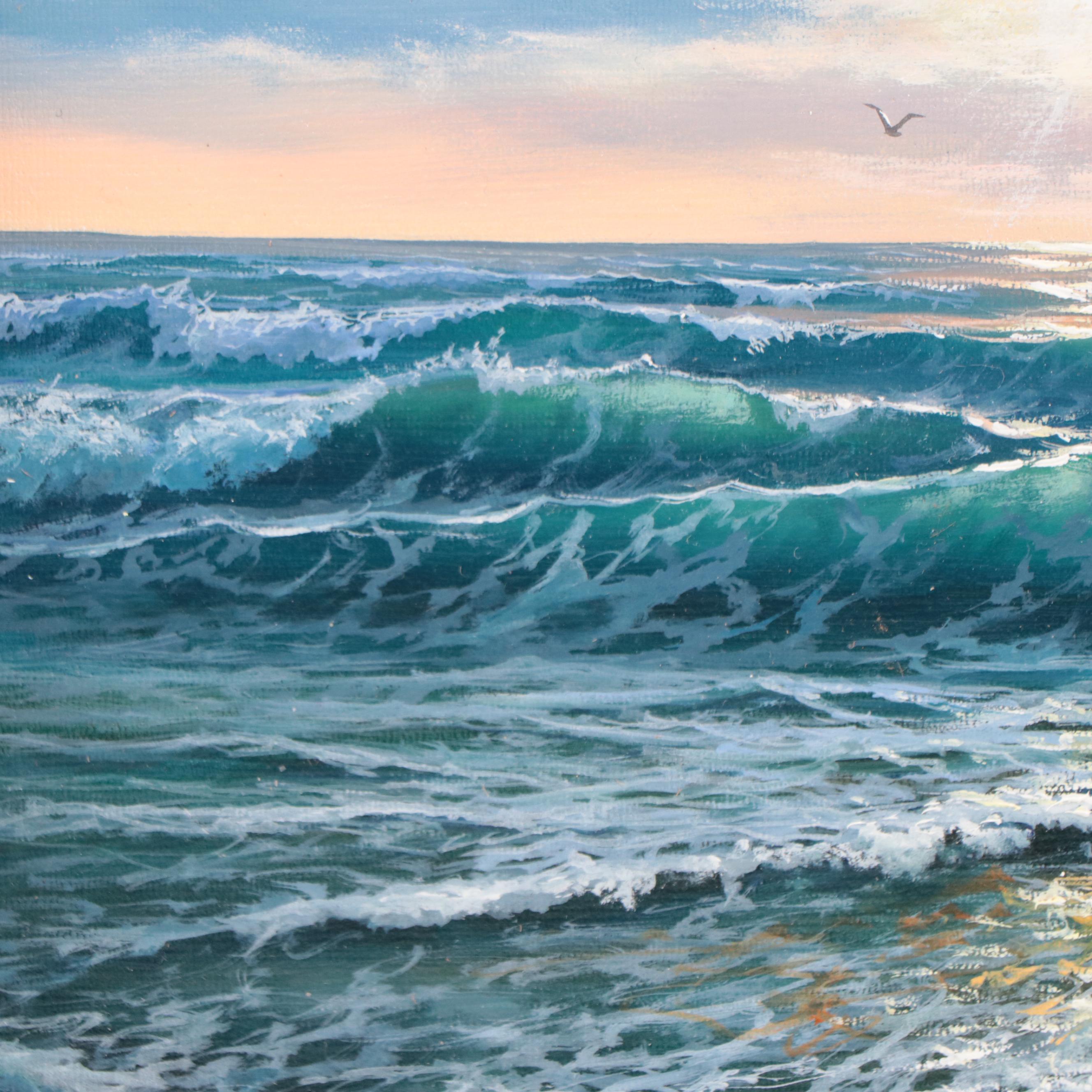 Jevgenijus Litvinas Seascape Oil Painting, 21st Century