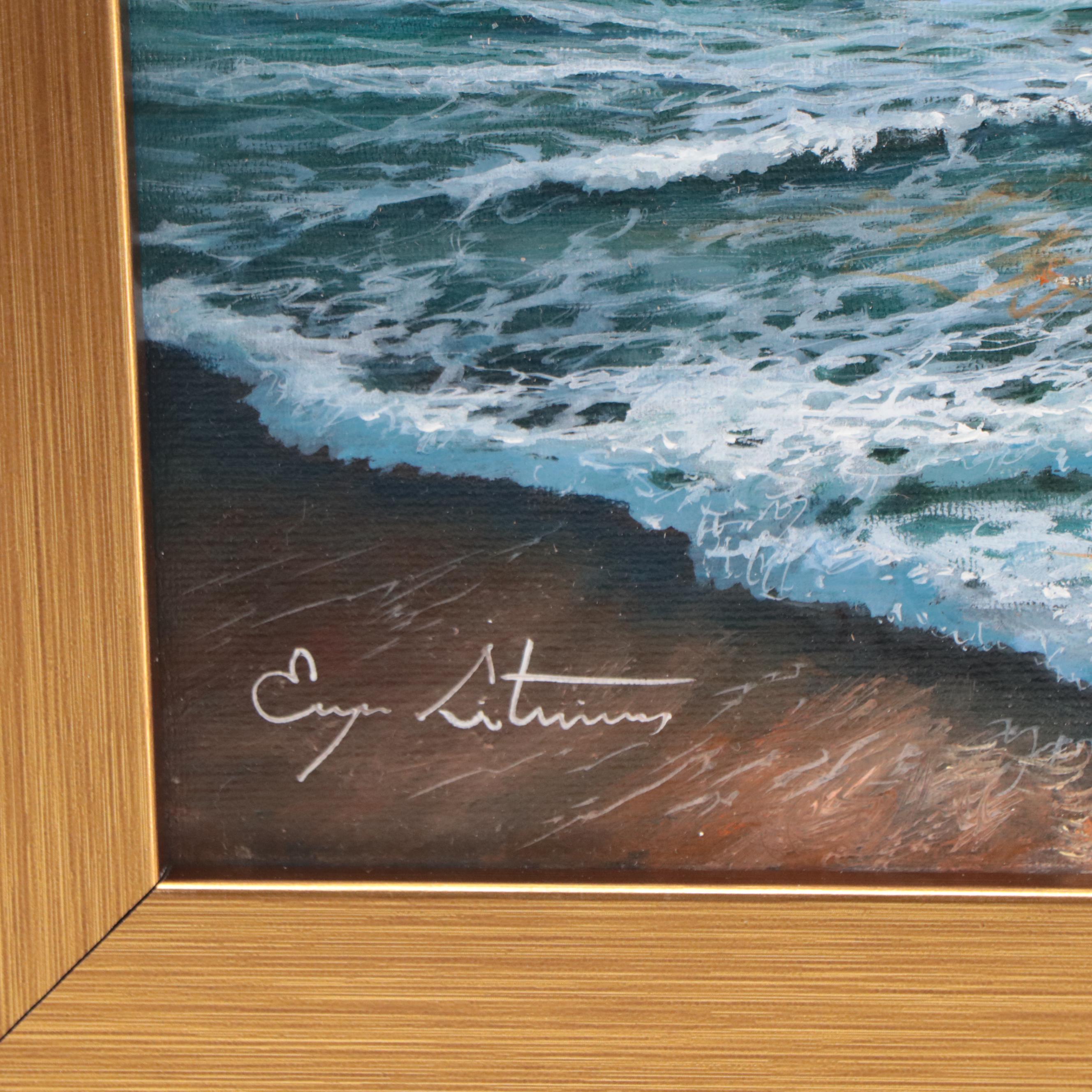 Jevgenijus Litvinas Seascape Oil Painting, 21st Century