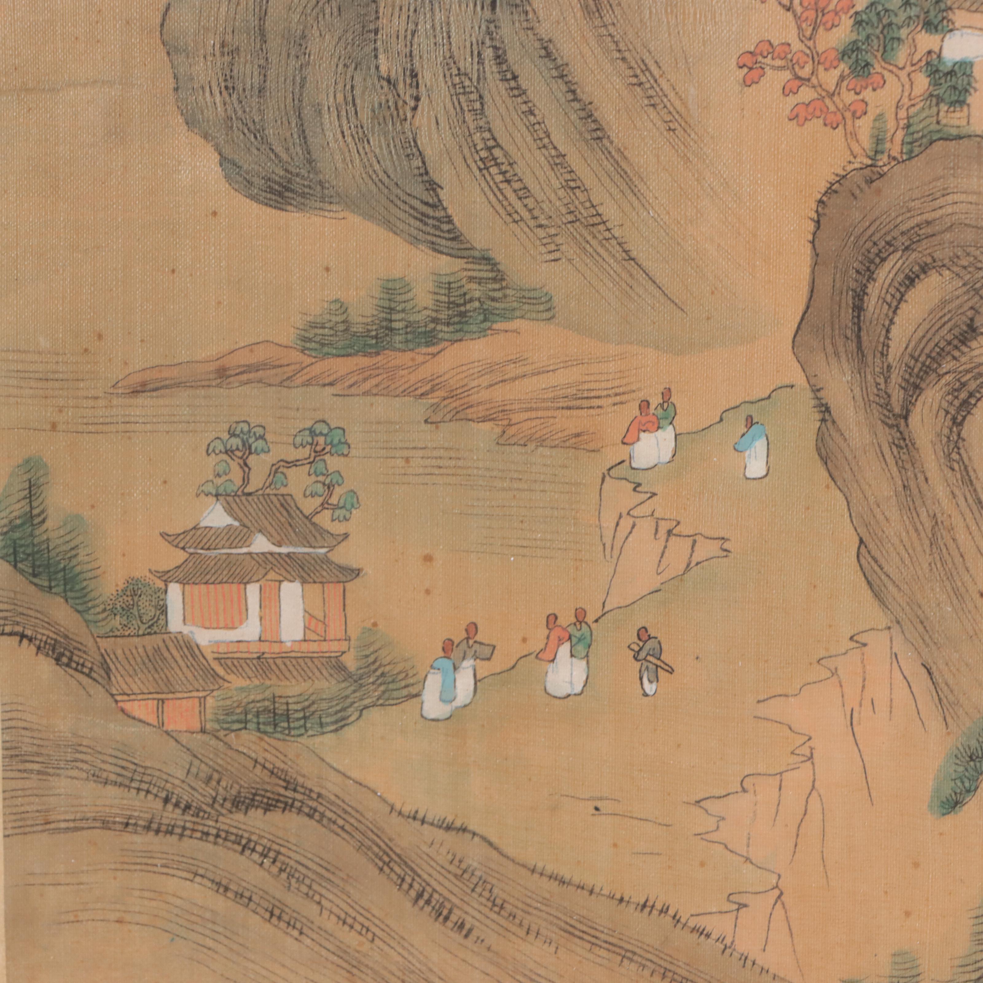 Chinese Gouache Landscape Painting