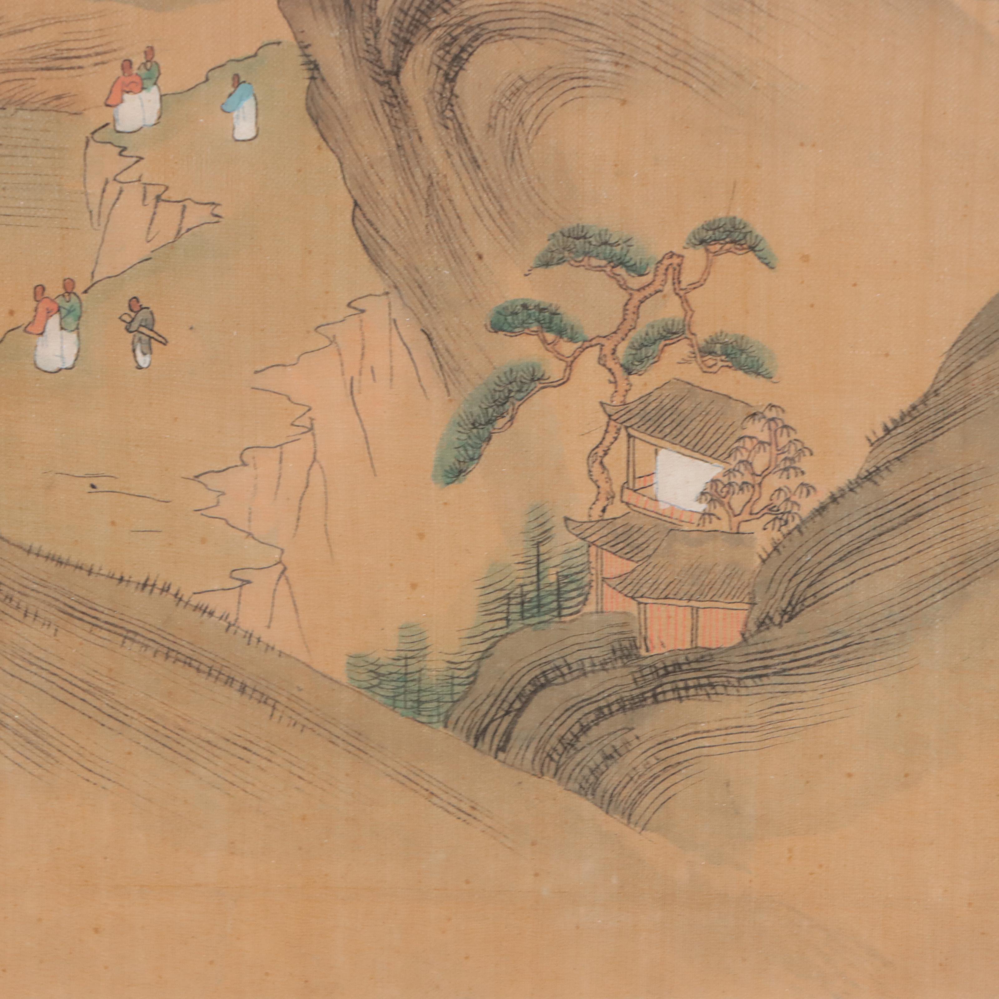 Chinese Gouache Landscape Painting