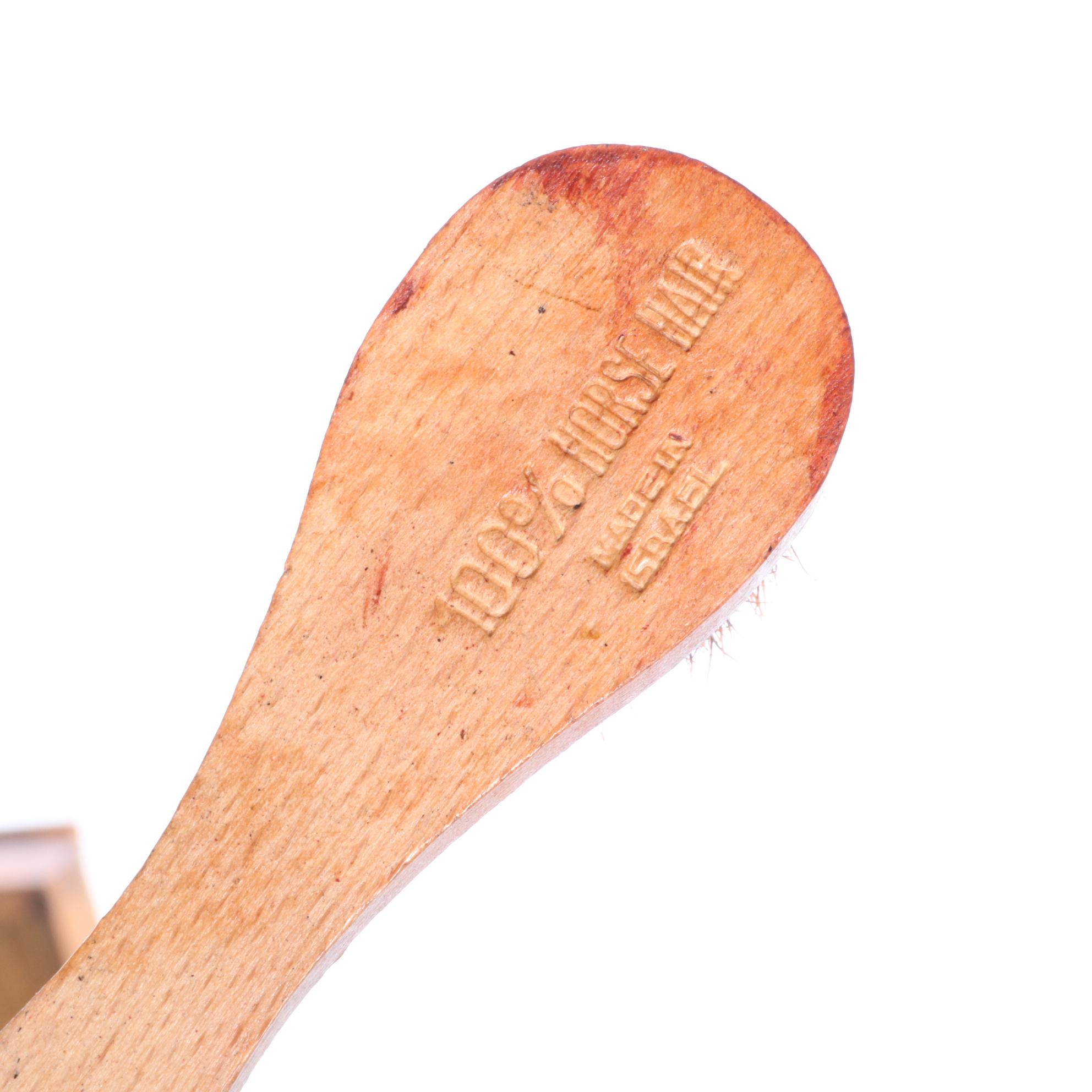 Wooden Shoe Shine Boxes, Horse Hair Shoe Brushes, and Cedar Shoe Trees