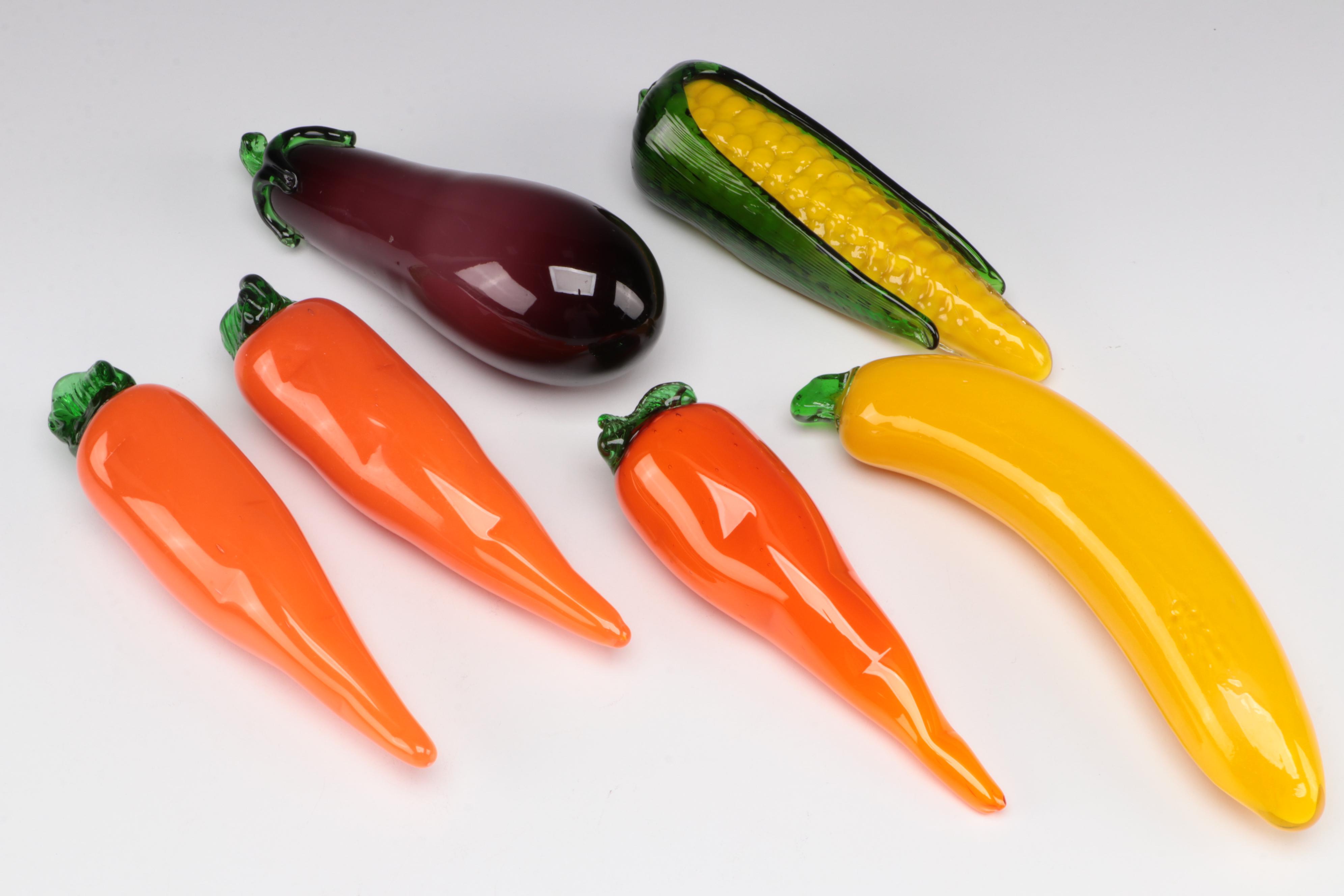 Decorative Art Glass Fruit and Vegetables