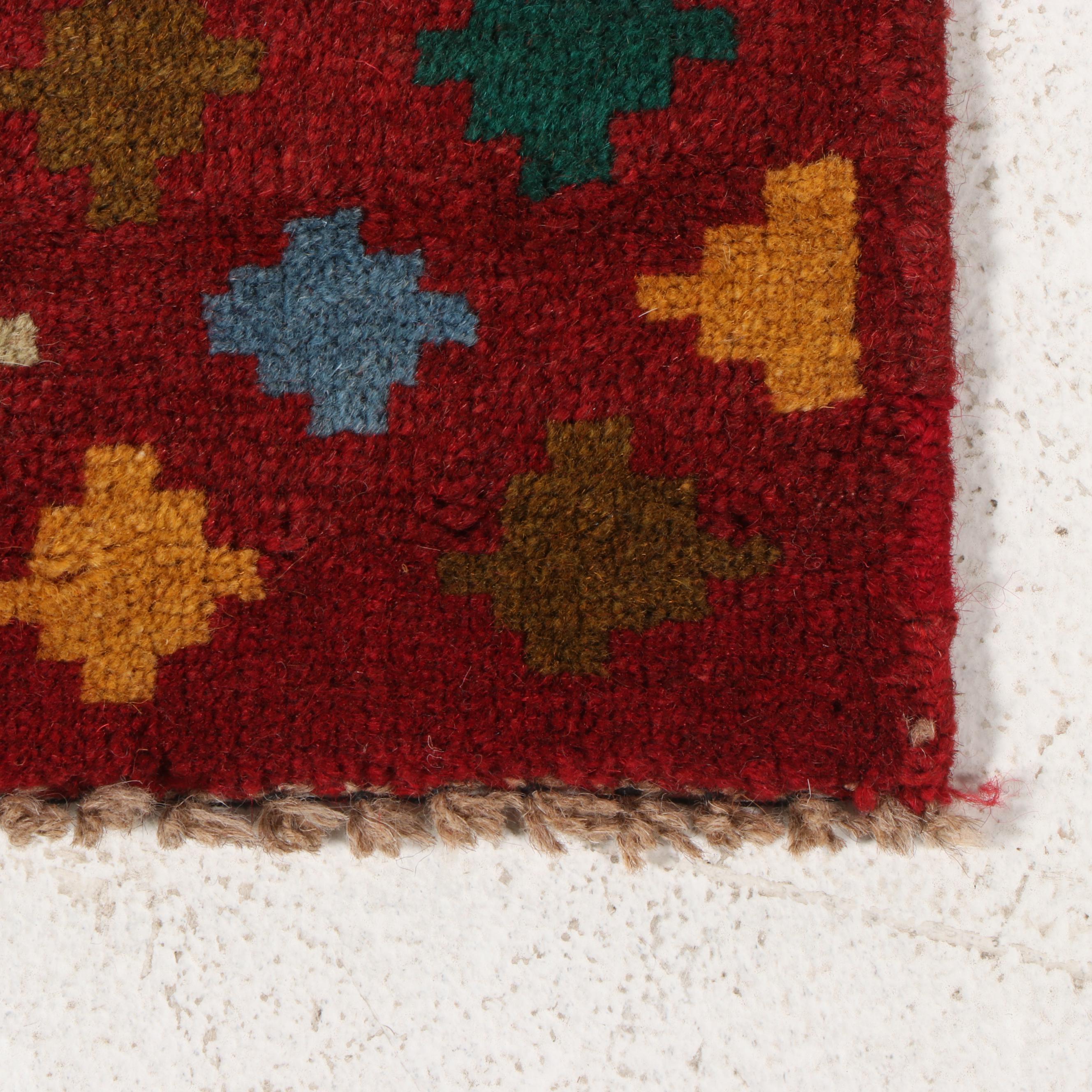 2'2 x 3'1 Hand-Knotted Persian Gabbeh Accent Rug
