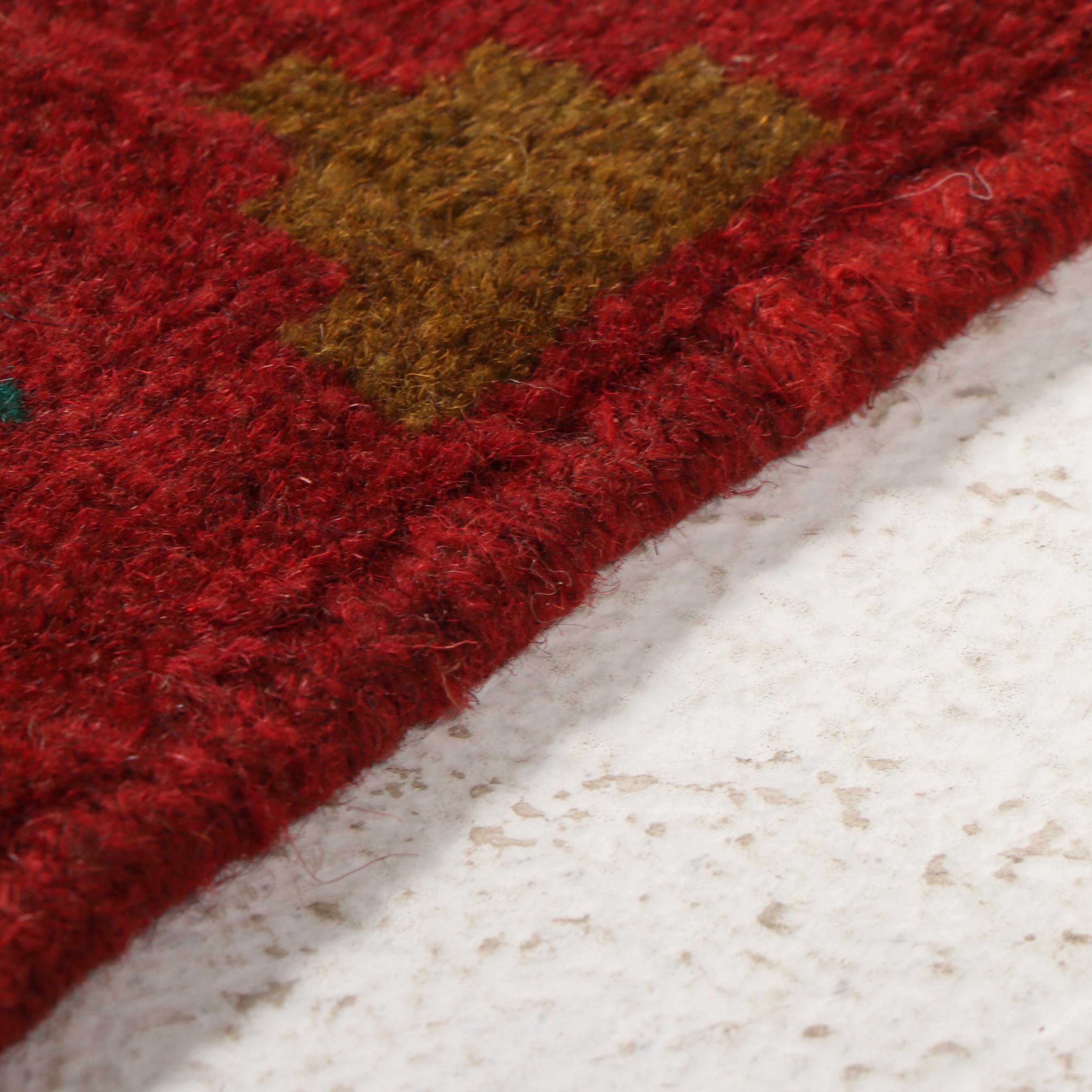 2'2 x 3'1 Hand-Knotted Persian Gabbeh Accent Rug