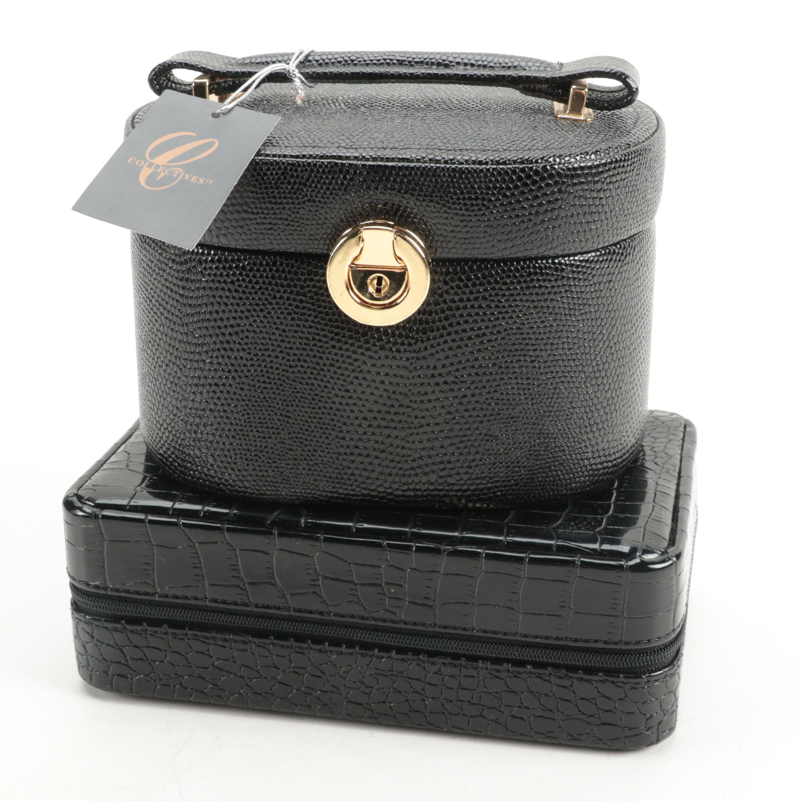 Alten International, Collectives, and Other Crocodile Embossed Jewelry Boxes