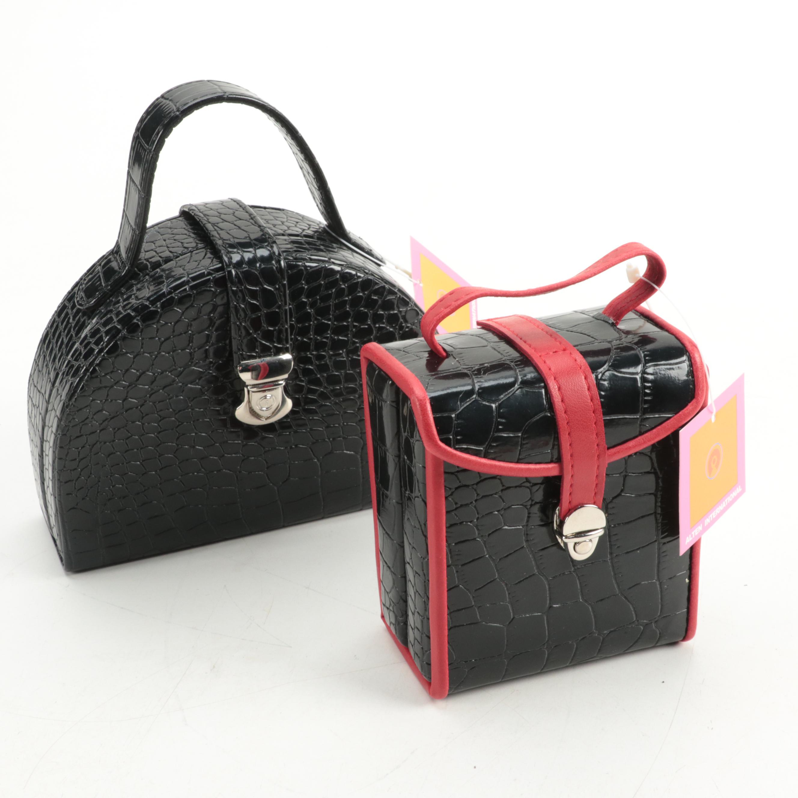 Alten International, Collectives, and Other Crocodile Embossed Jewelry Boxes