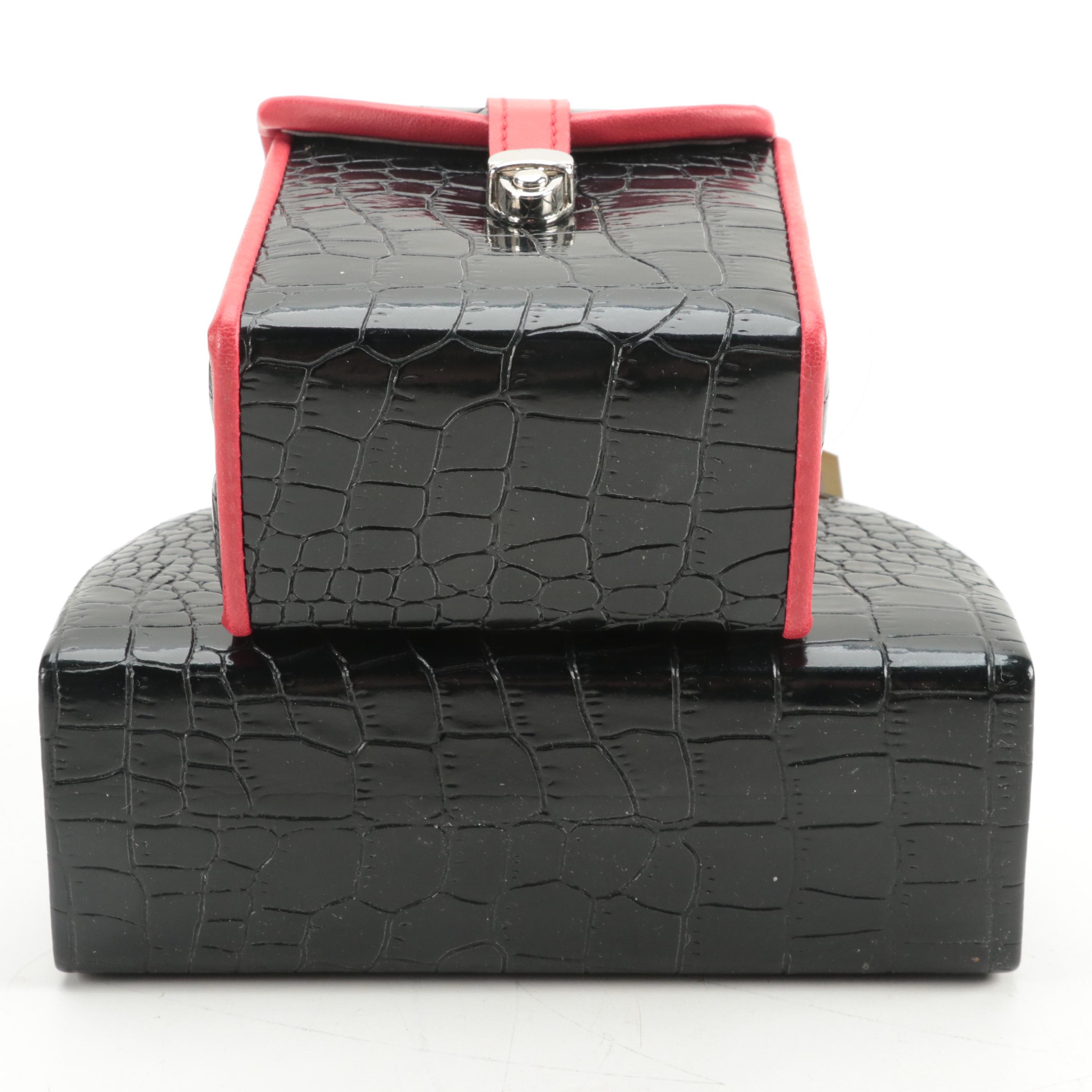 Alten International, Collectives, and Other Crocodile Embossed Jewelry Boxes