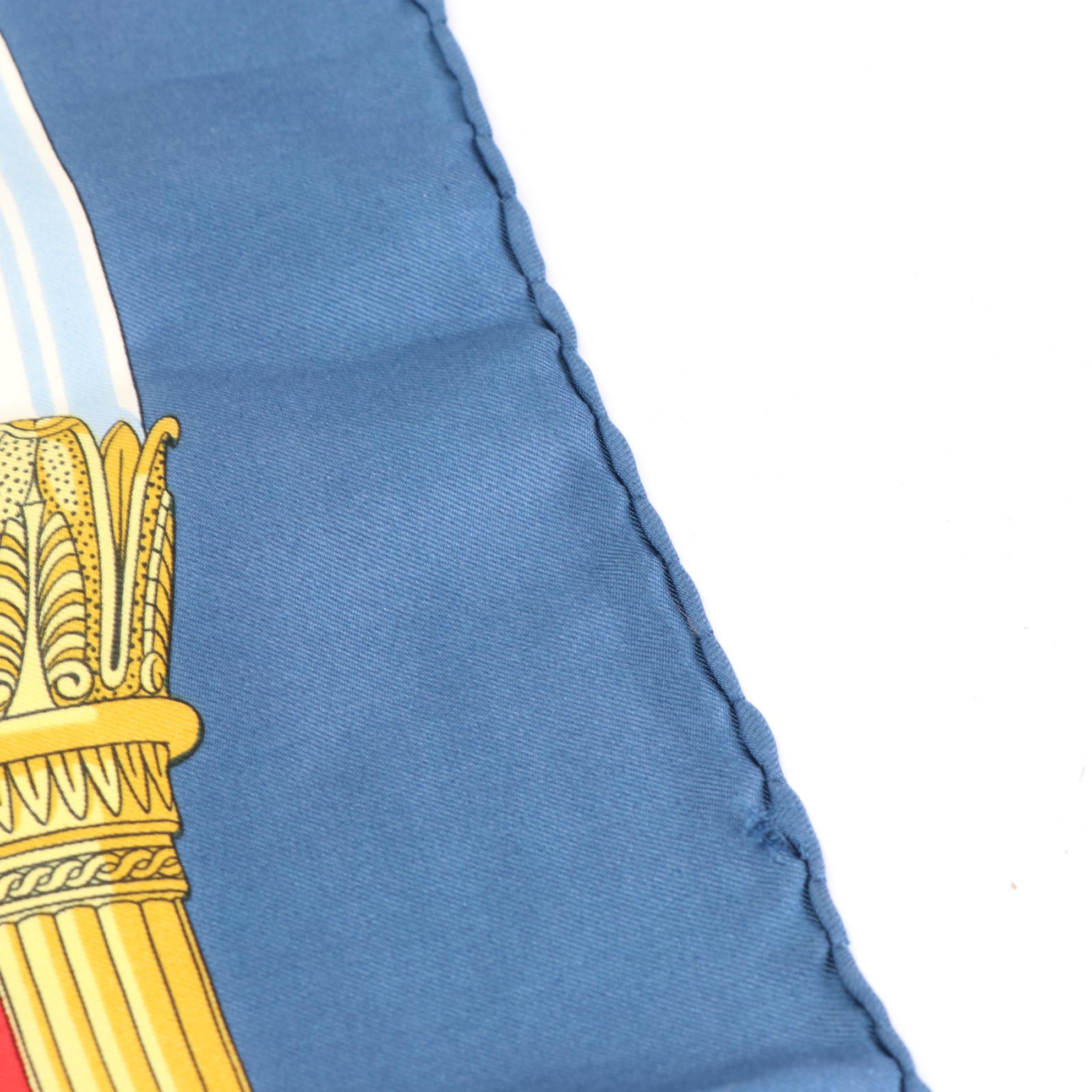 Hermès Early Issue "Arms of United States" Scarf 90 in Silk Twill