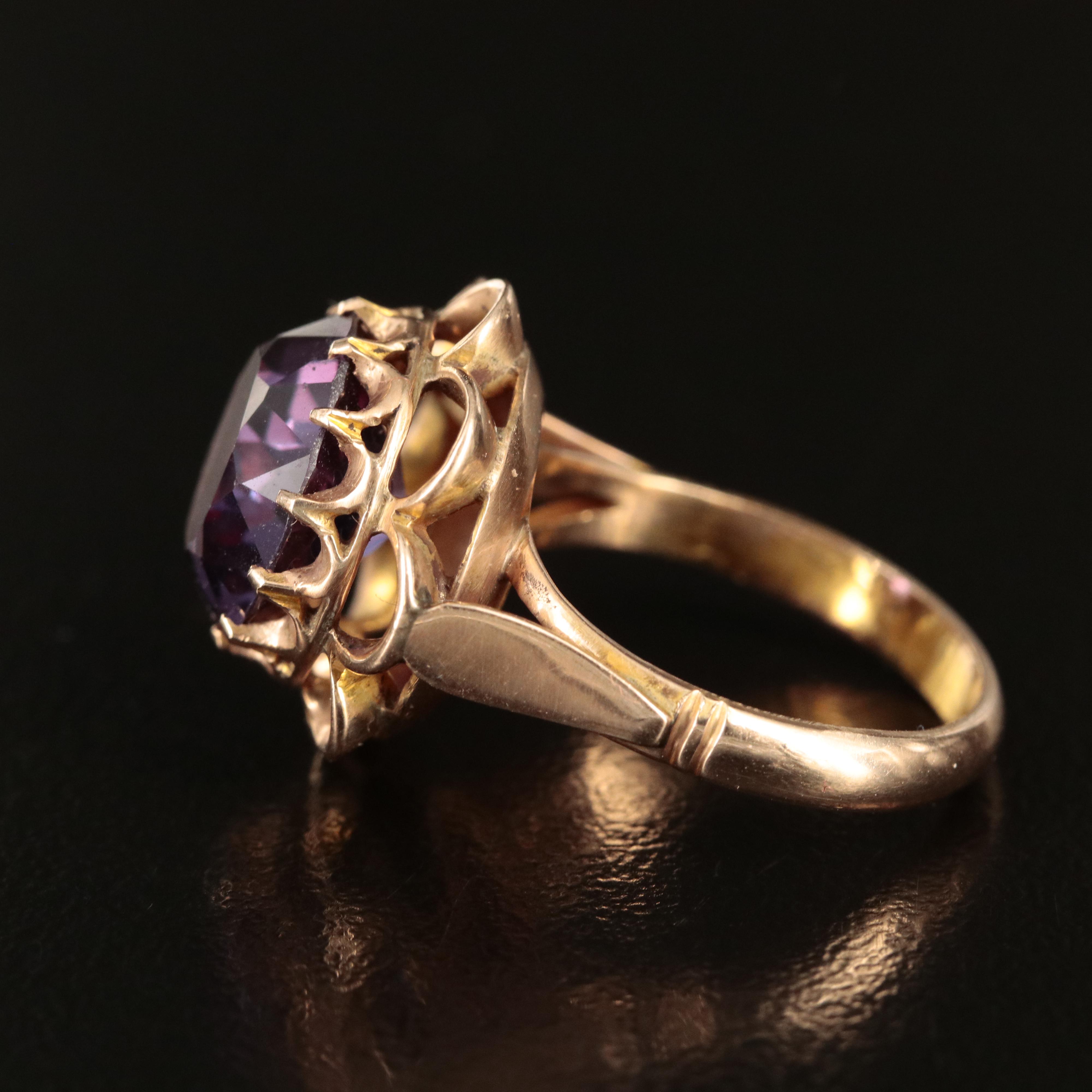 14K Sapphire Buttercup Set Ring