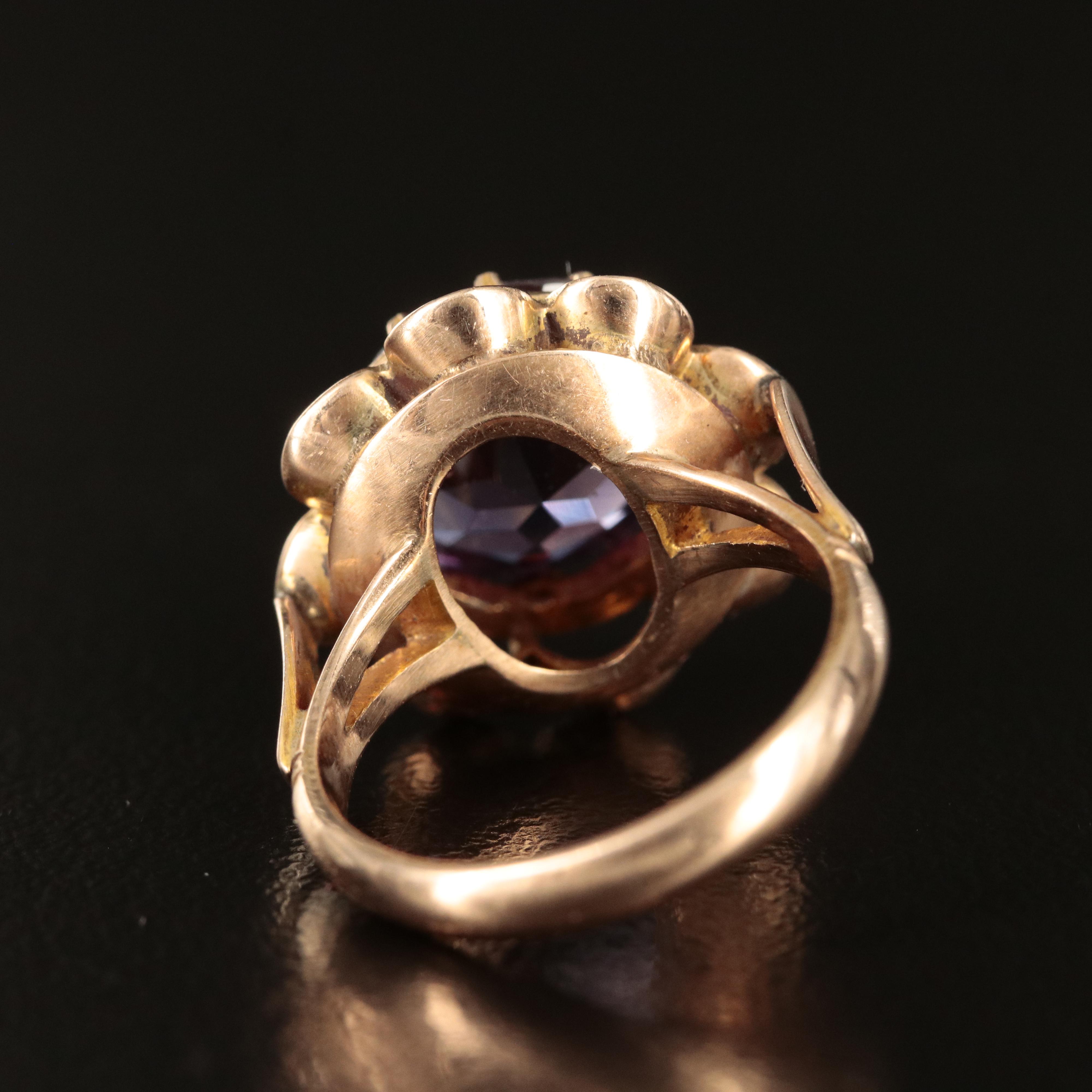 14K Sapphire Buttercup Set Ring