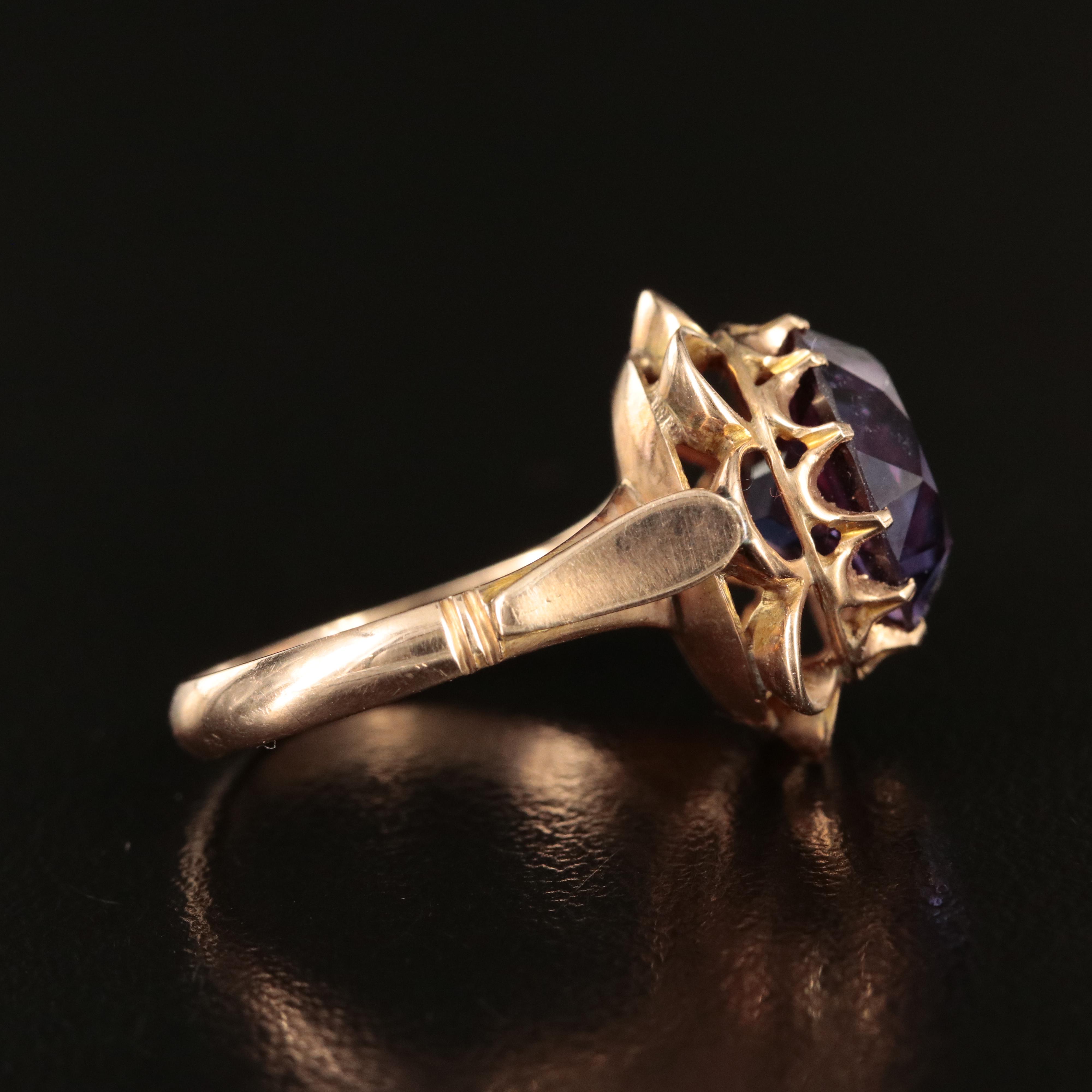 14K Sapphire Buttercup Set Ring