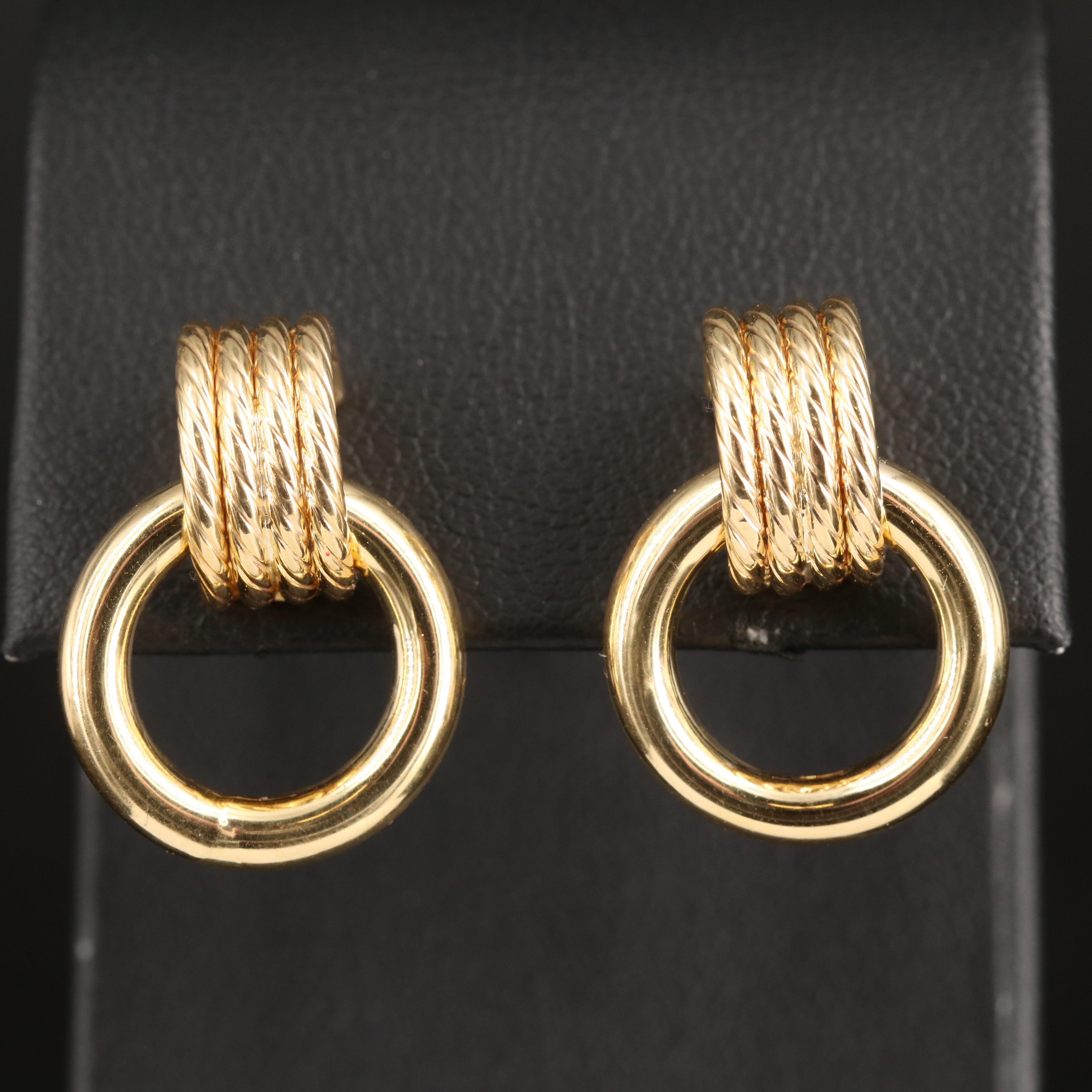 Italian 14K Door Knocker Earrings