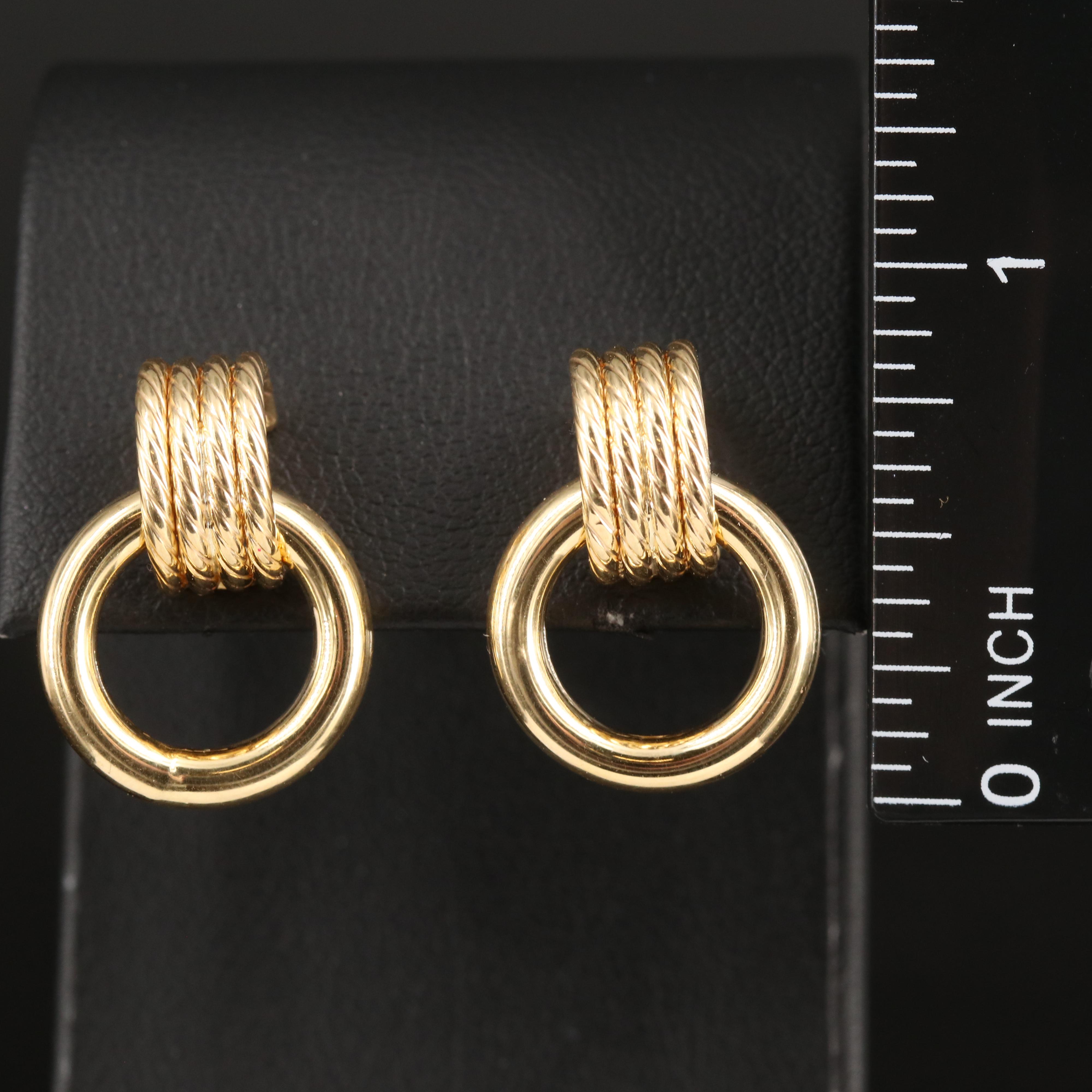 Italian 14K Door Knocker Earrings