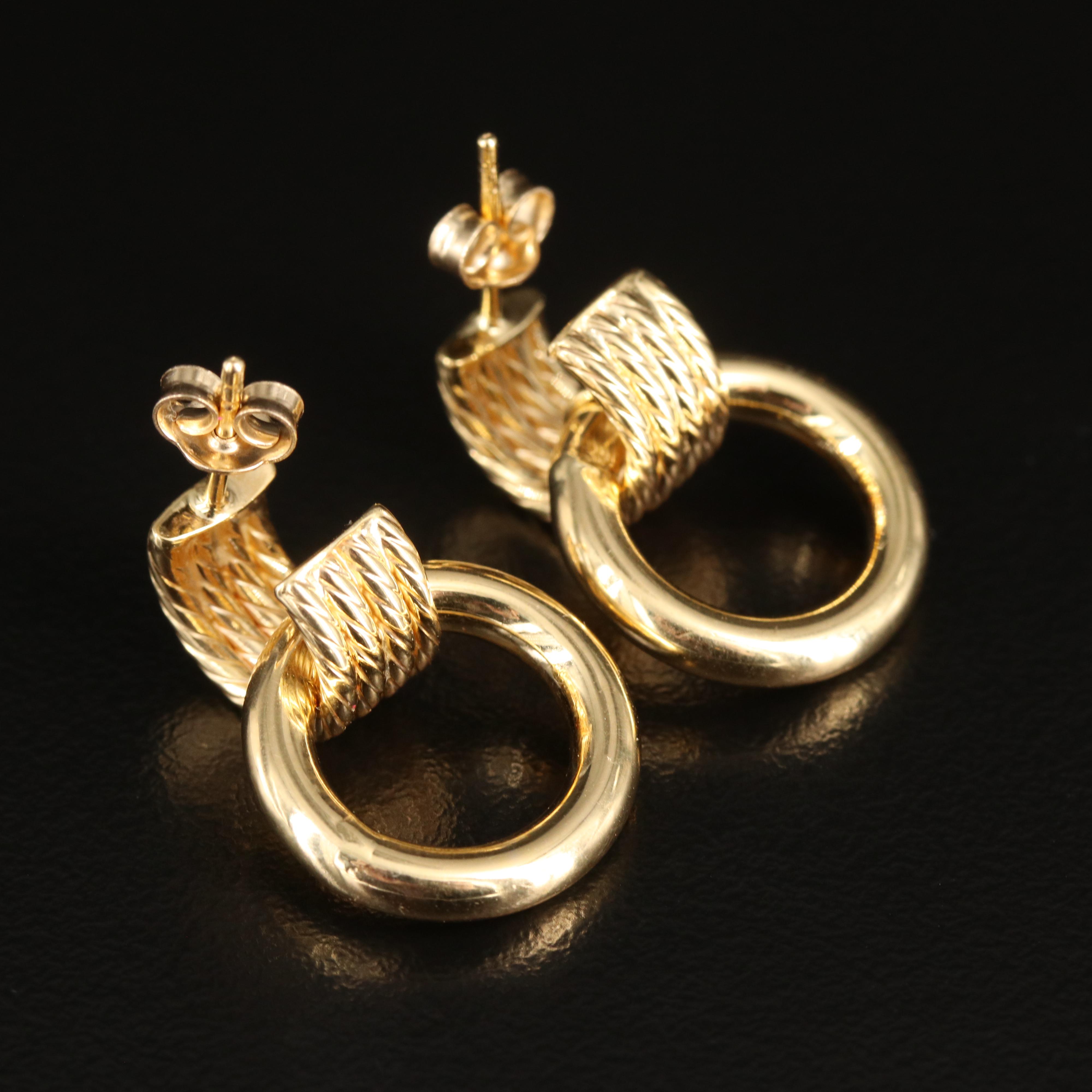 Italian 14K Door Knocker Earrings