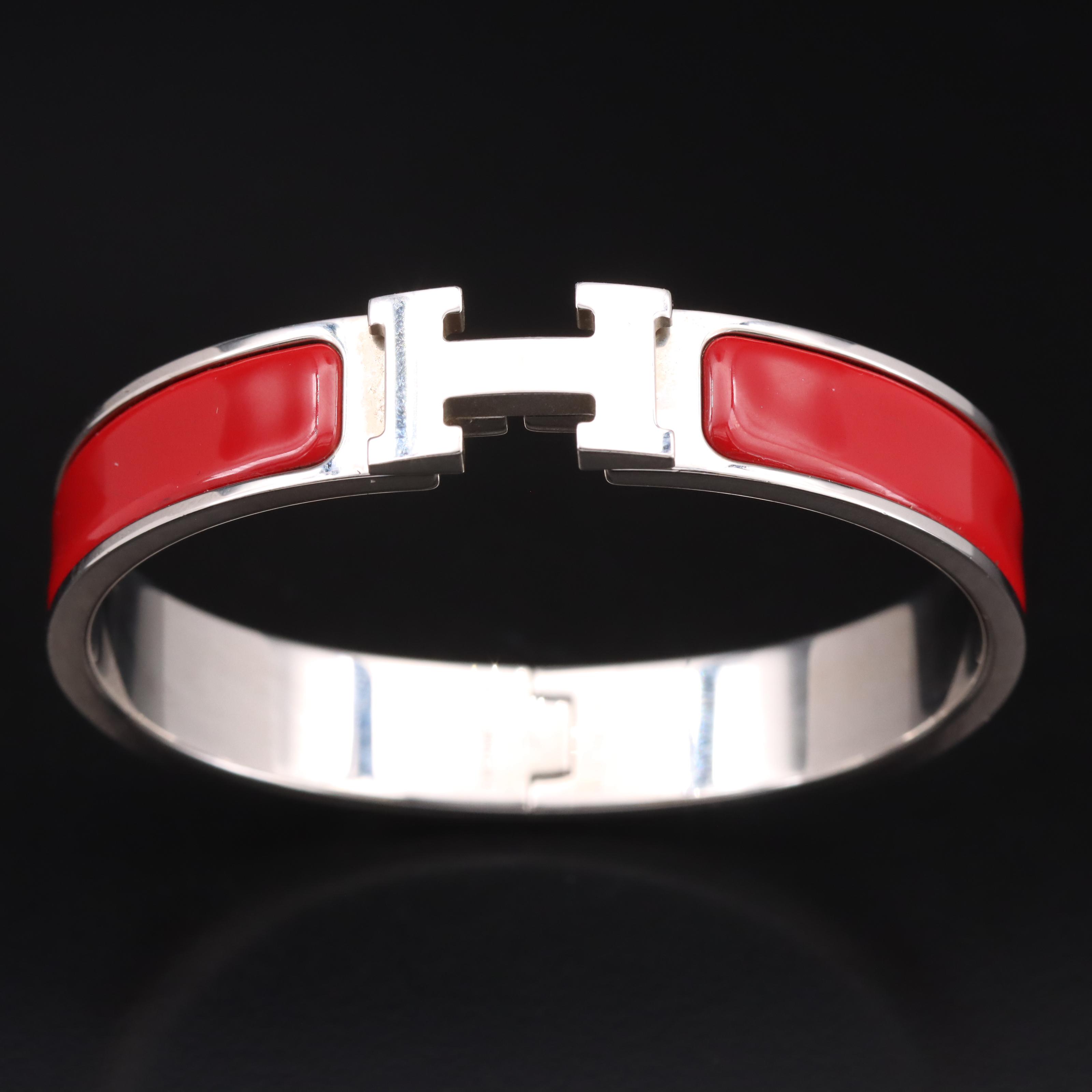 Hermes Clic H Enamel Bracelet