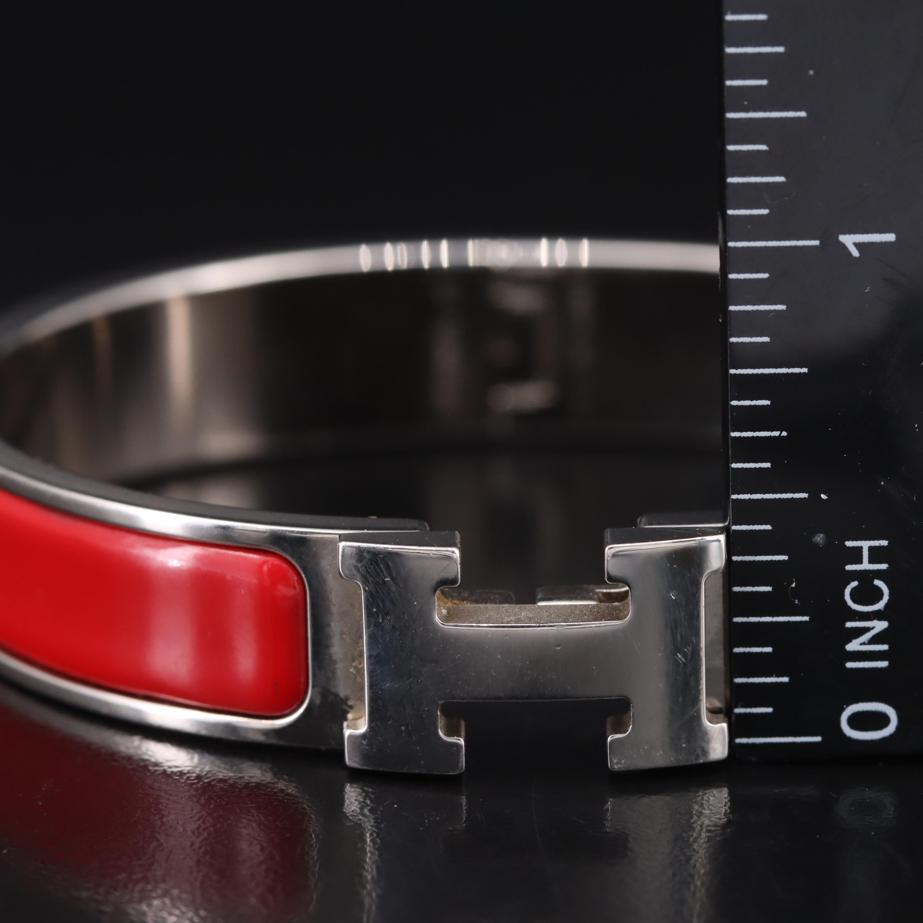 Hermes Clic H Enamel Bracelet