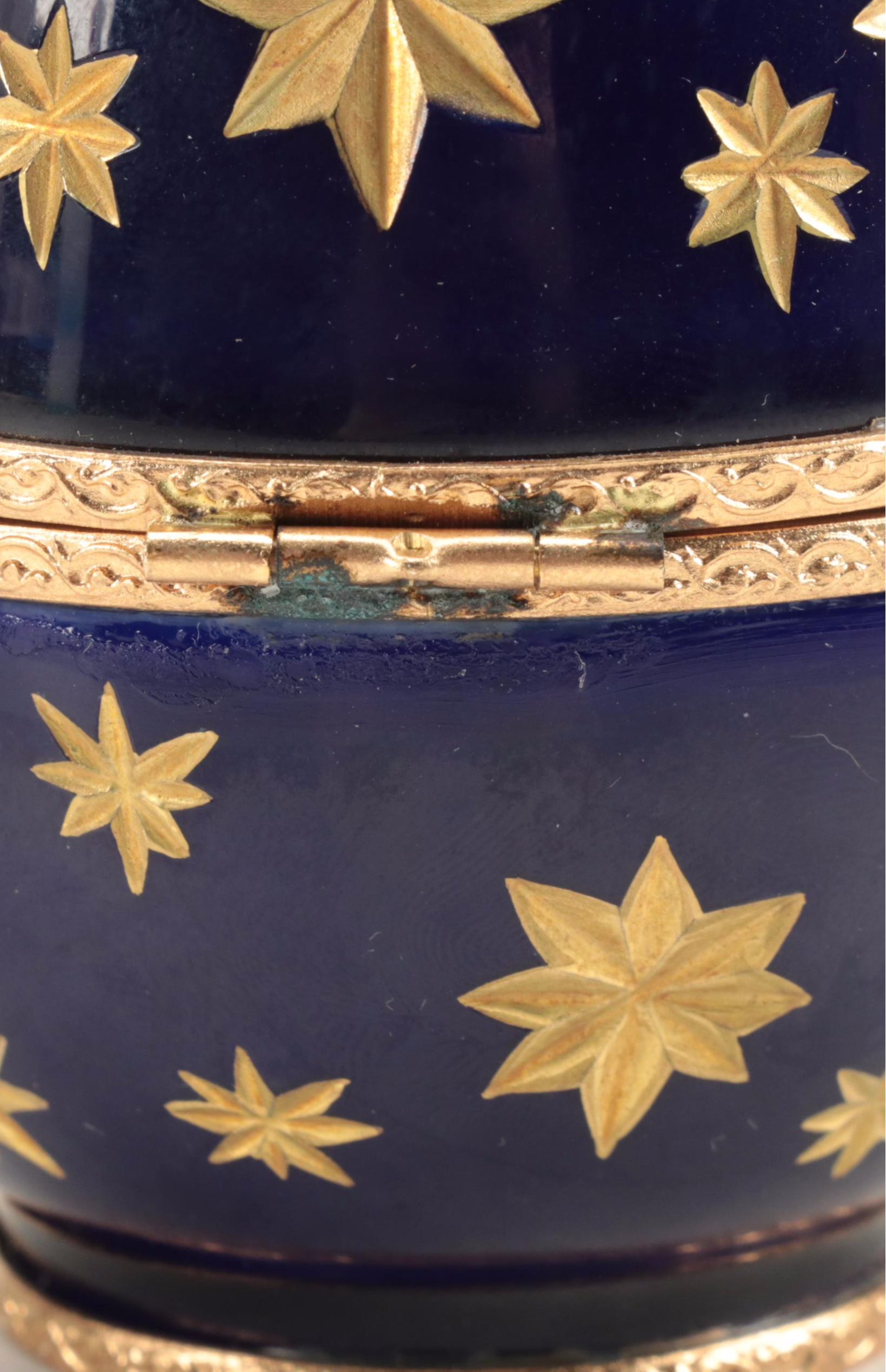 French Limoges Porcelain "Millennium" Faberge Egg, 2000