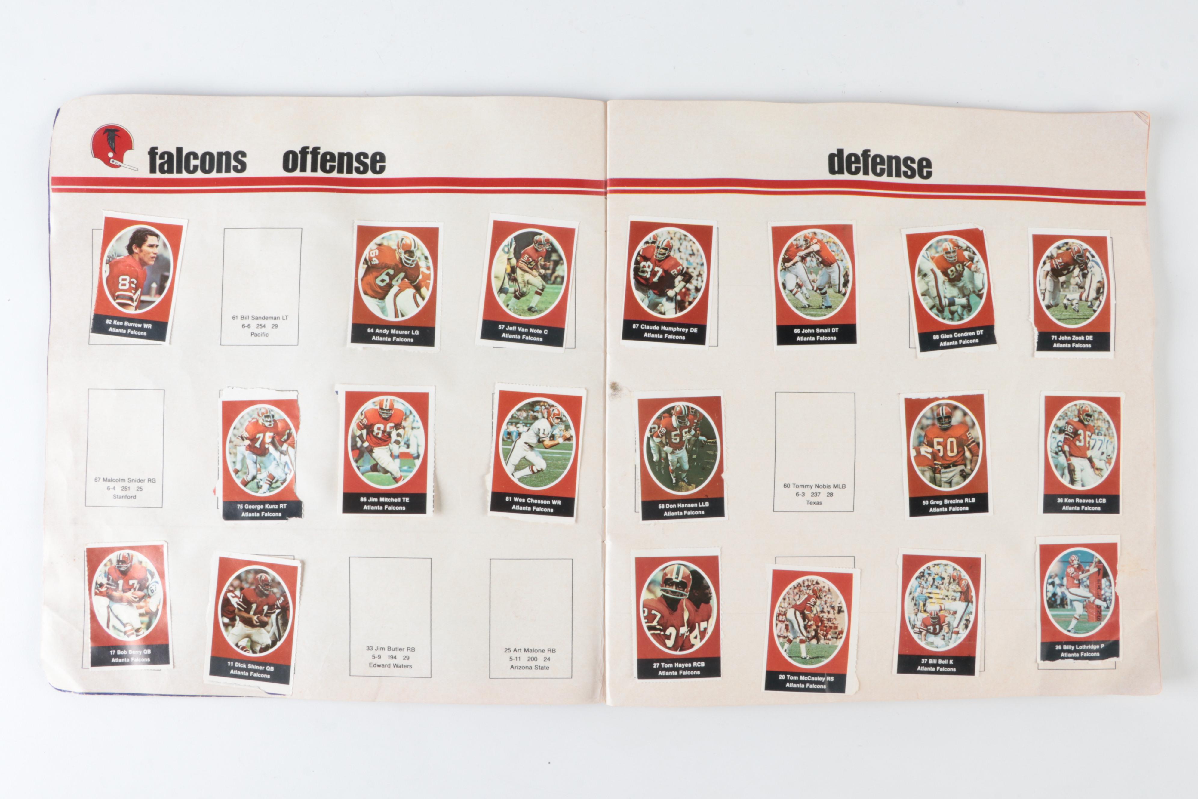 1972 NFL Action Stamp Album with Youngblood, Larson, Upshaw and More Stars