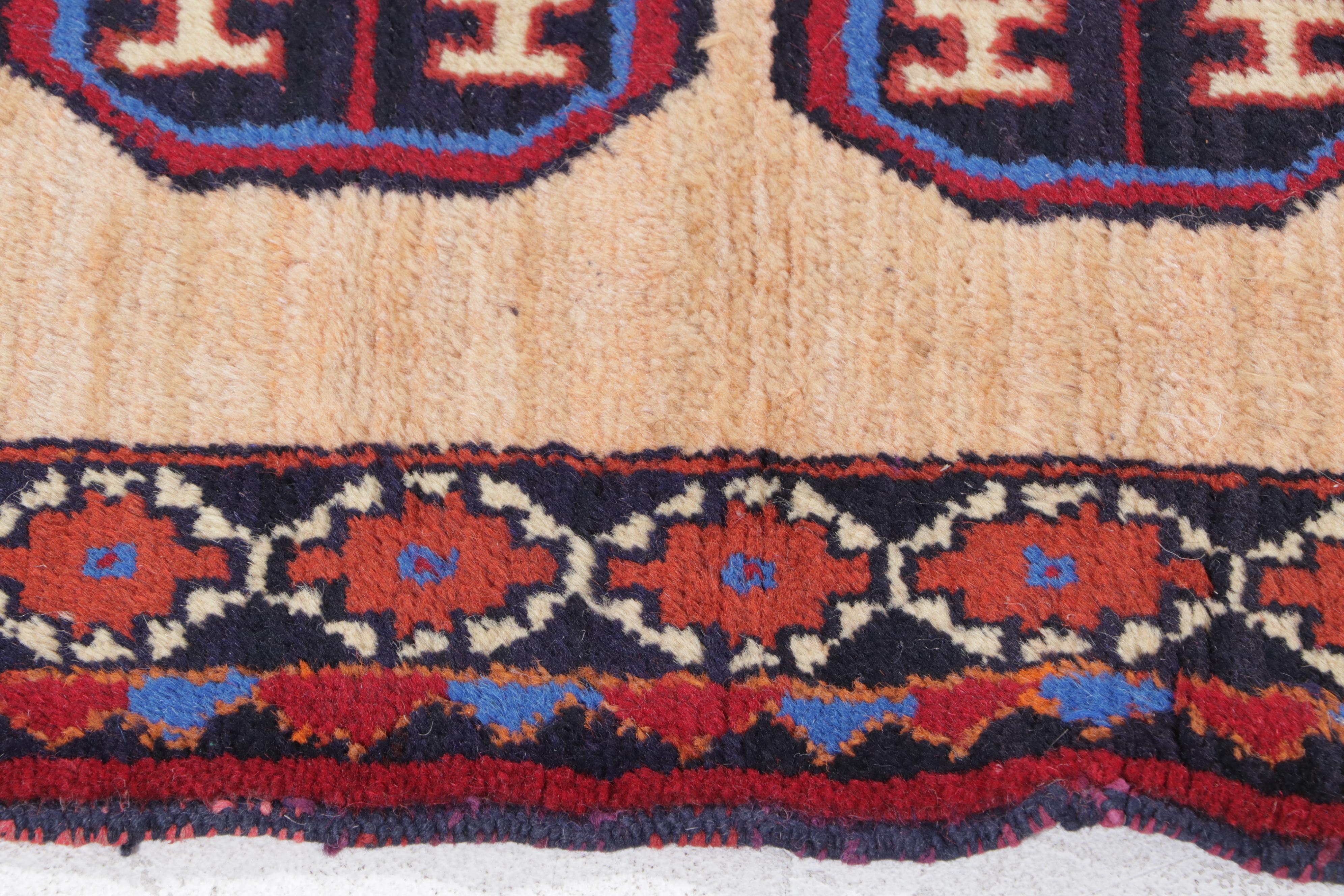 2'8 x 4'3 Hand-Knotted Afghan Baluch Accent Rug