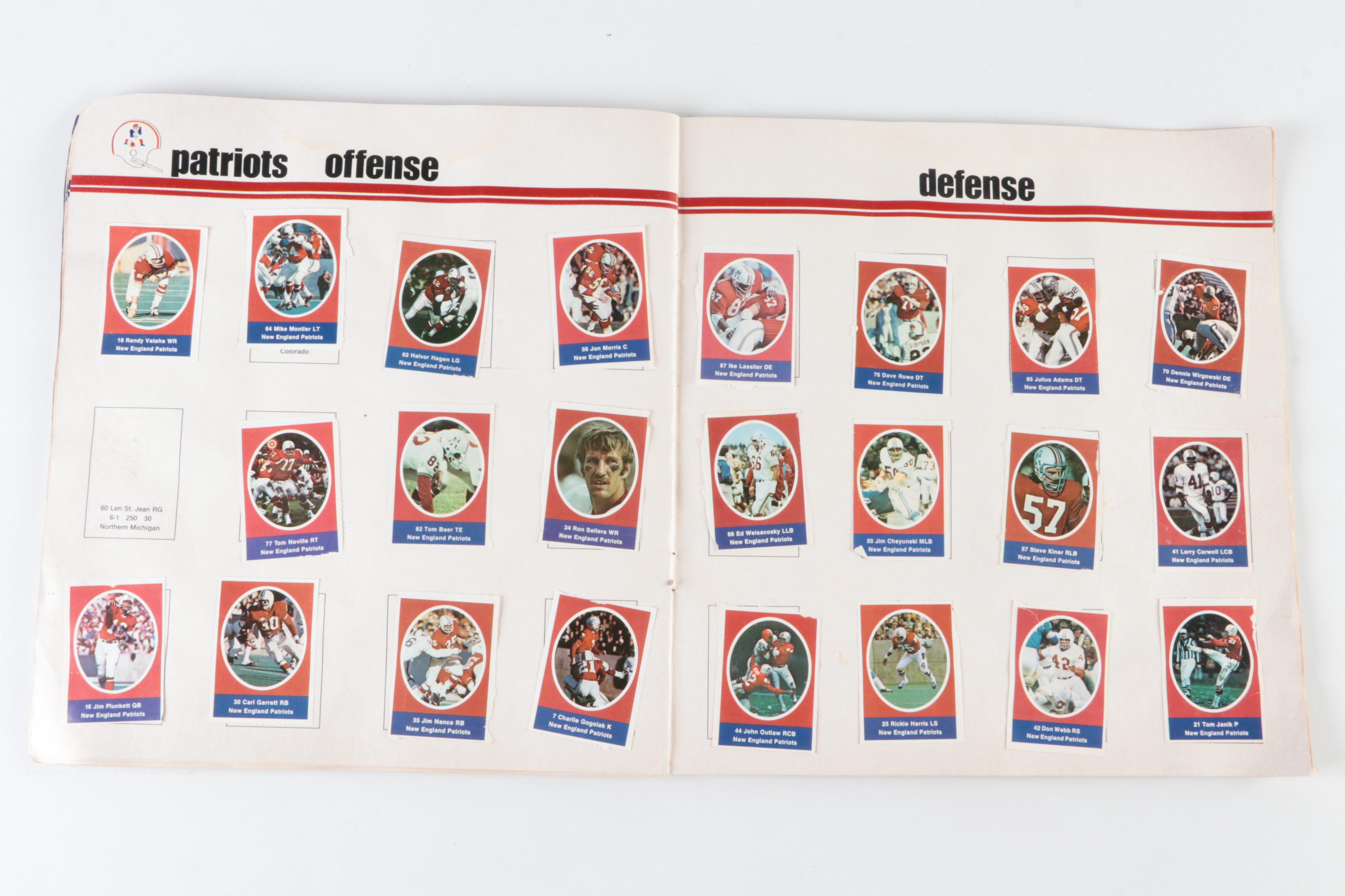 1972 NFL Action Stamp Album with Youngblood, Larson, Upshaw and More Stars