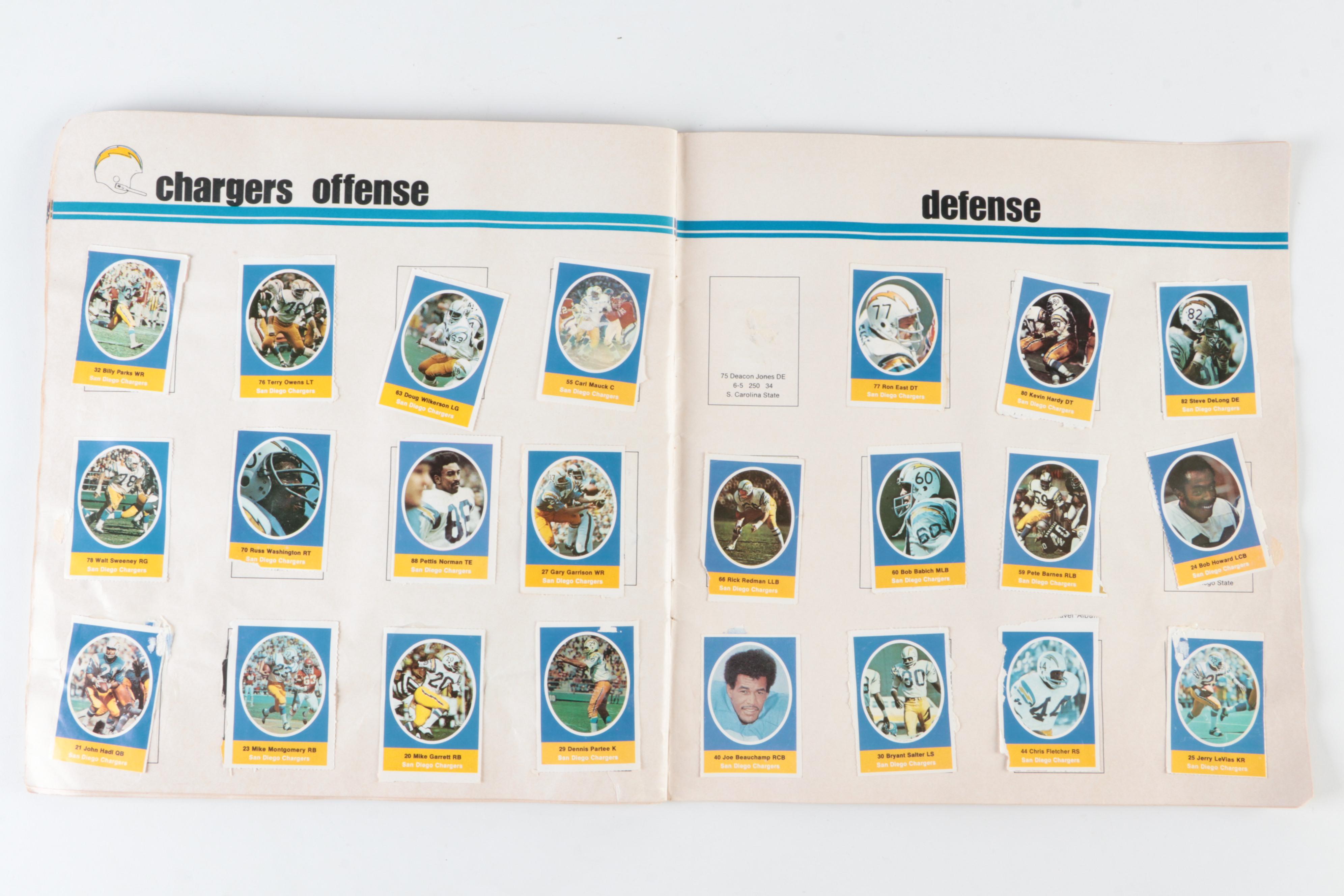 1972 NFL Action Stamp Album with Youngblood, Larson, Upshaw and More Stars