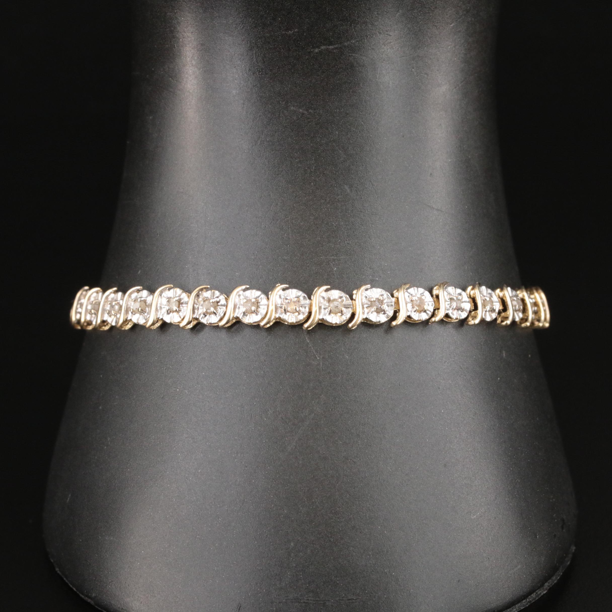 10K Diamond Bracelet