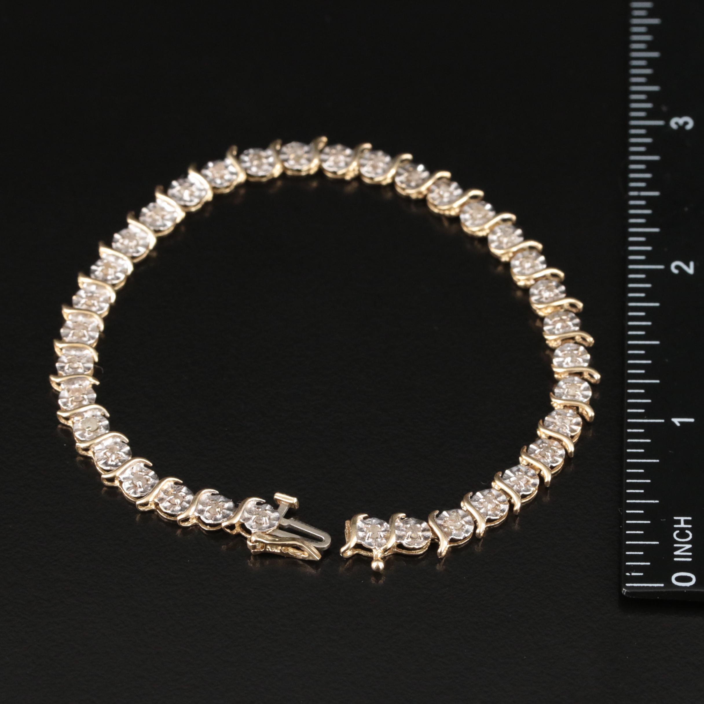 10K Diamond Bracelet