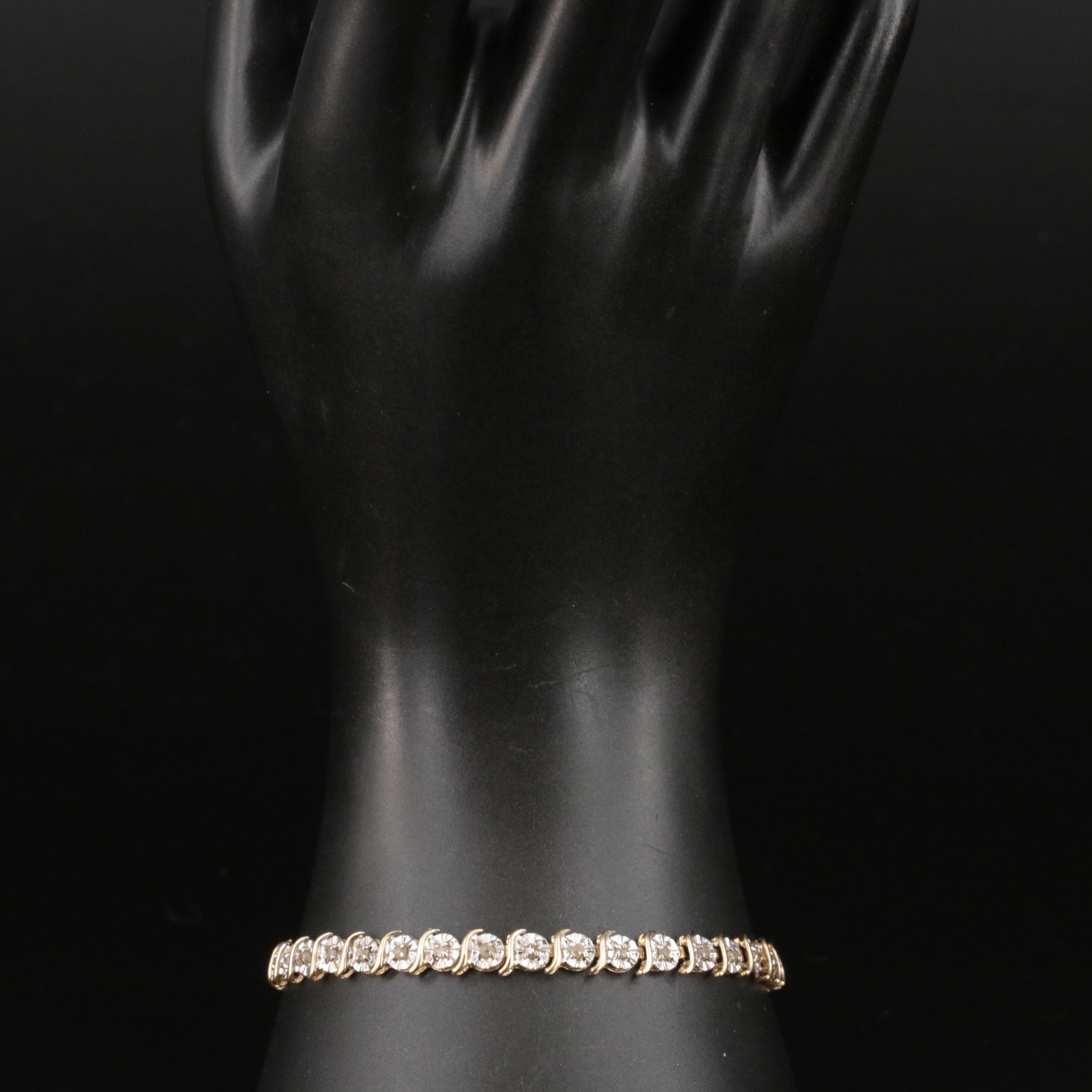 10K Diamond Bracelet