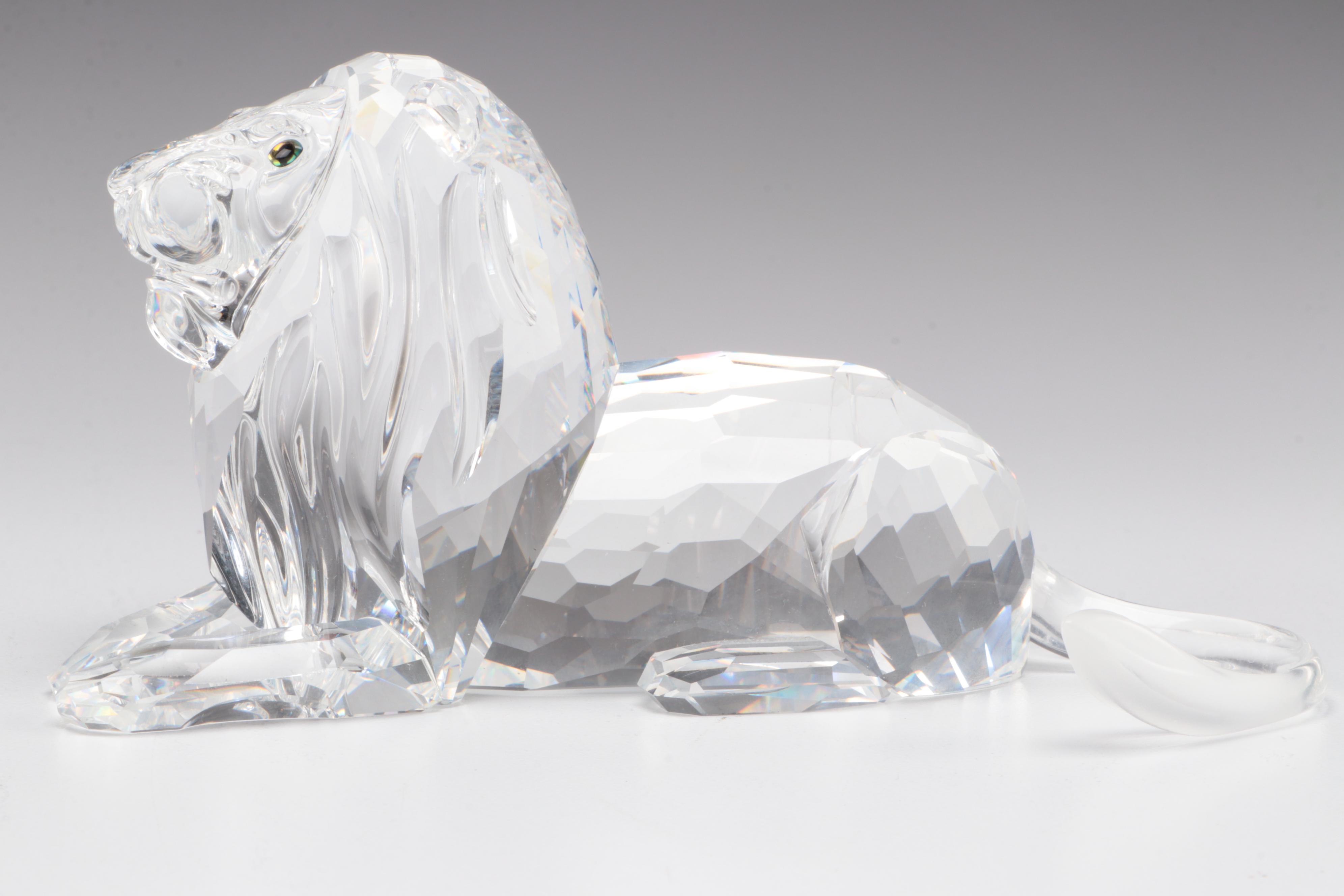Swarovski Crystal Inspiration Africa Collection Lion Figurine, 1995