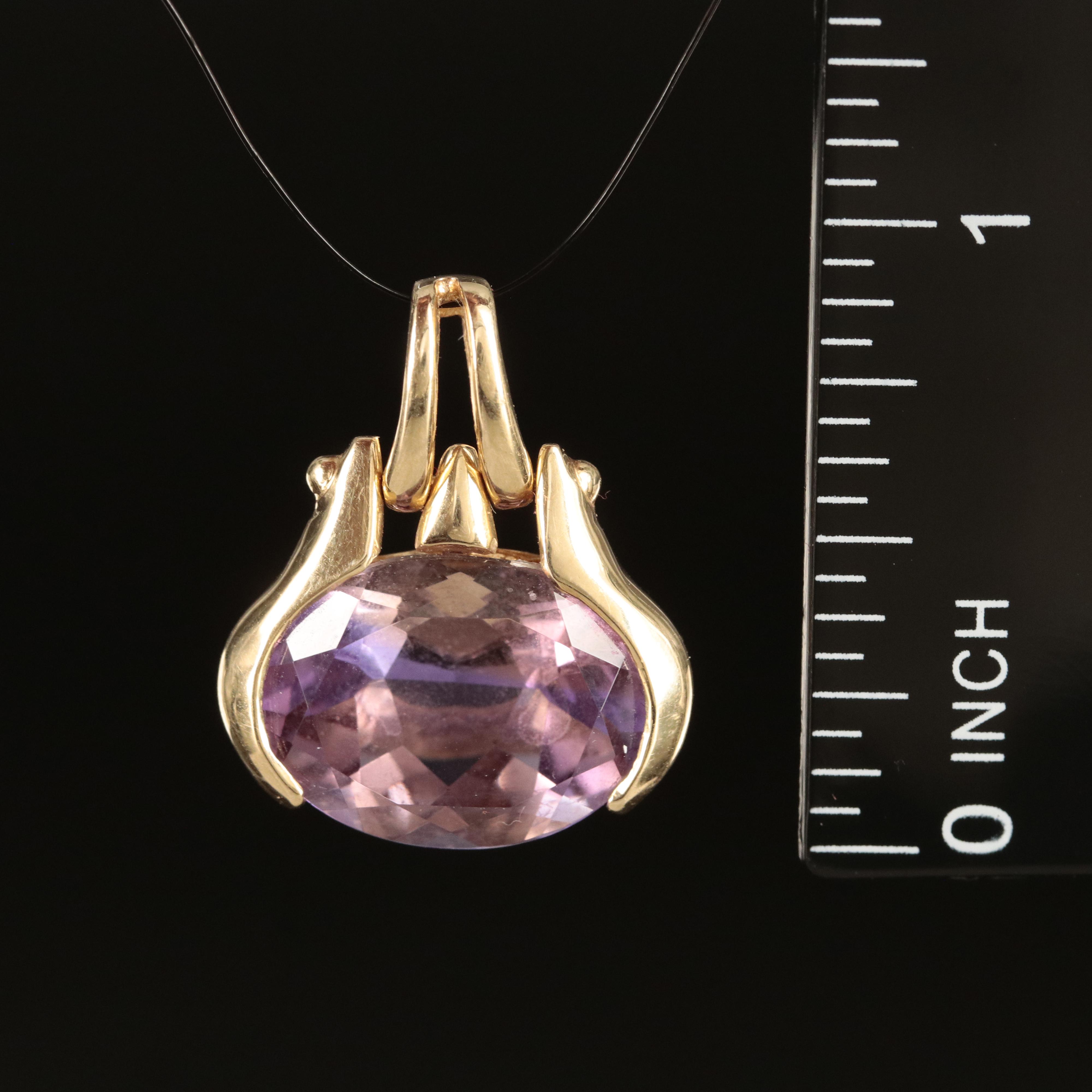 14K Amethyst Pendant