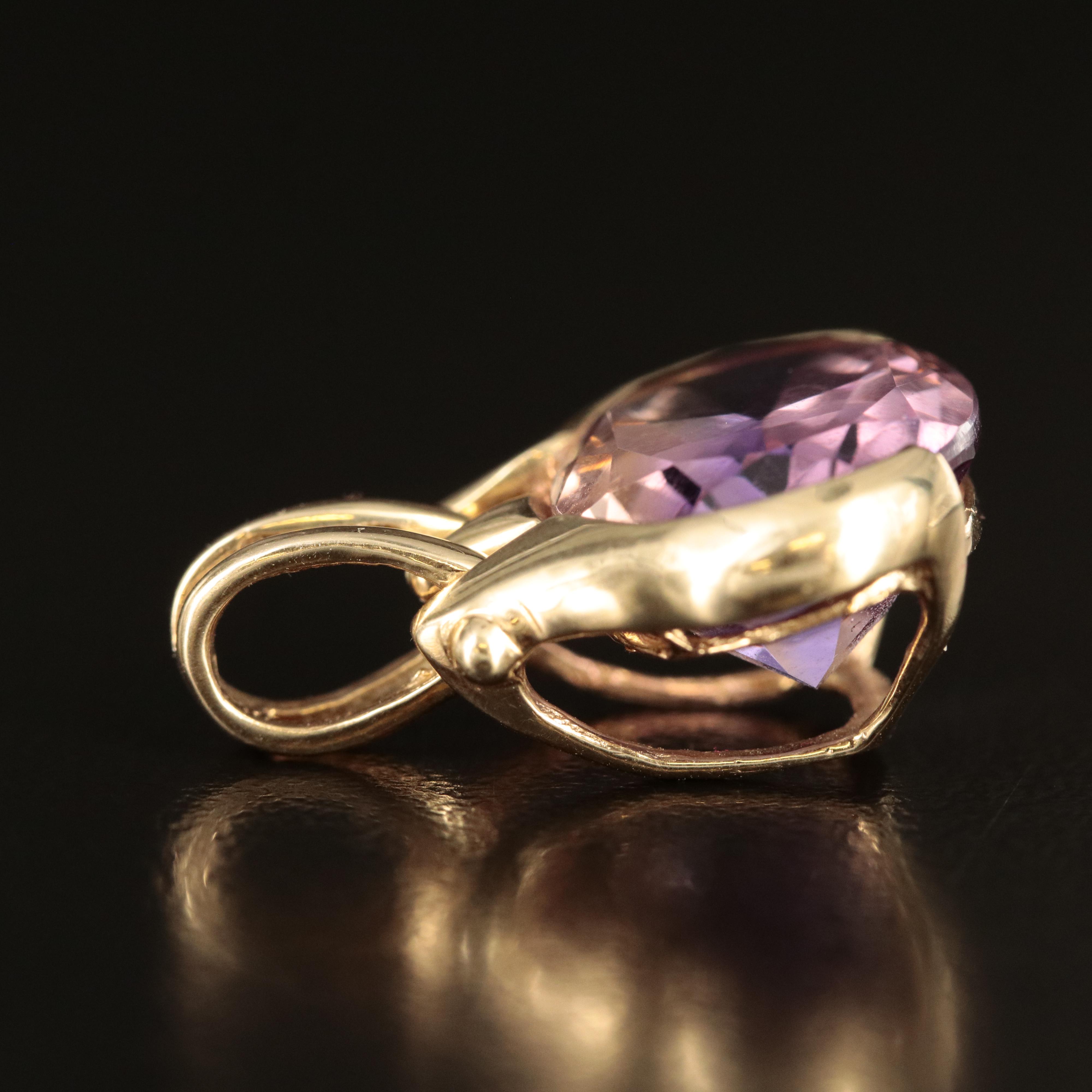 14K Amethyst Pendant