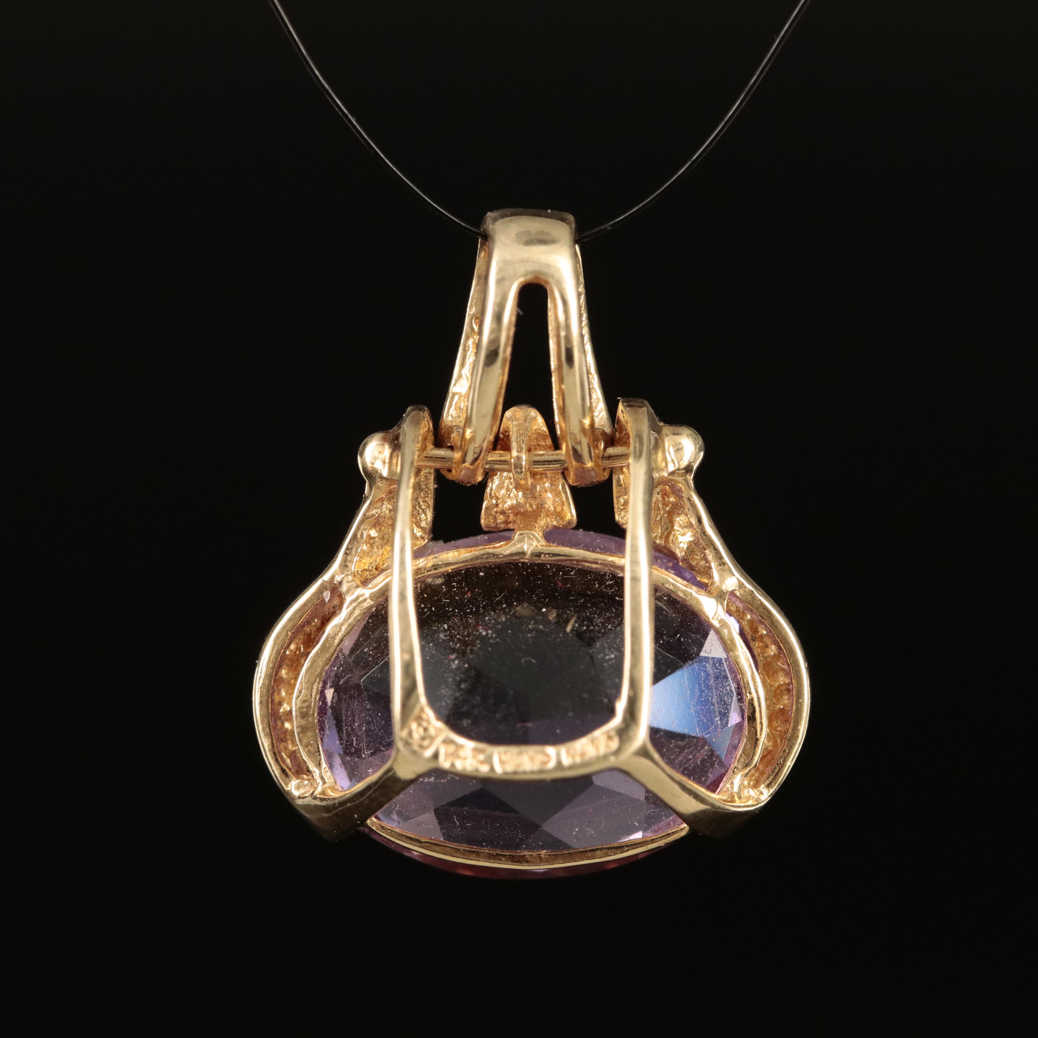 14K Amethyst Pendant