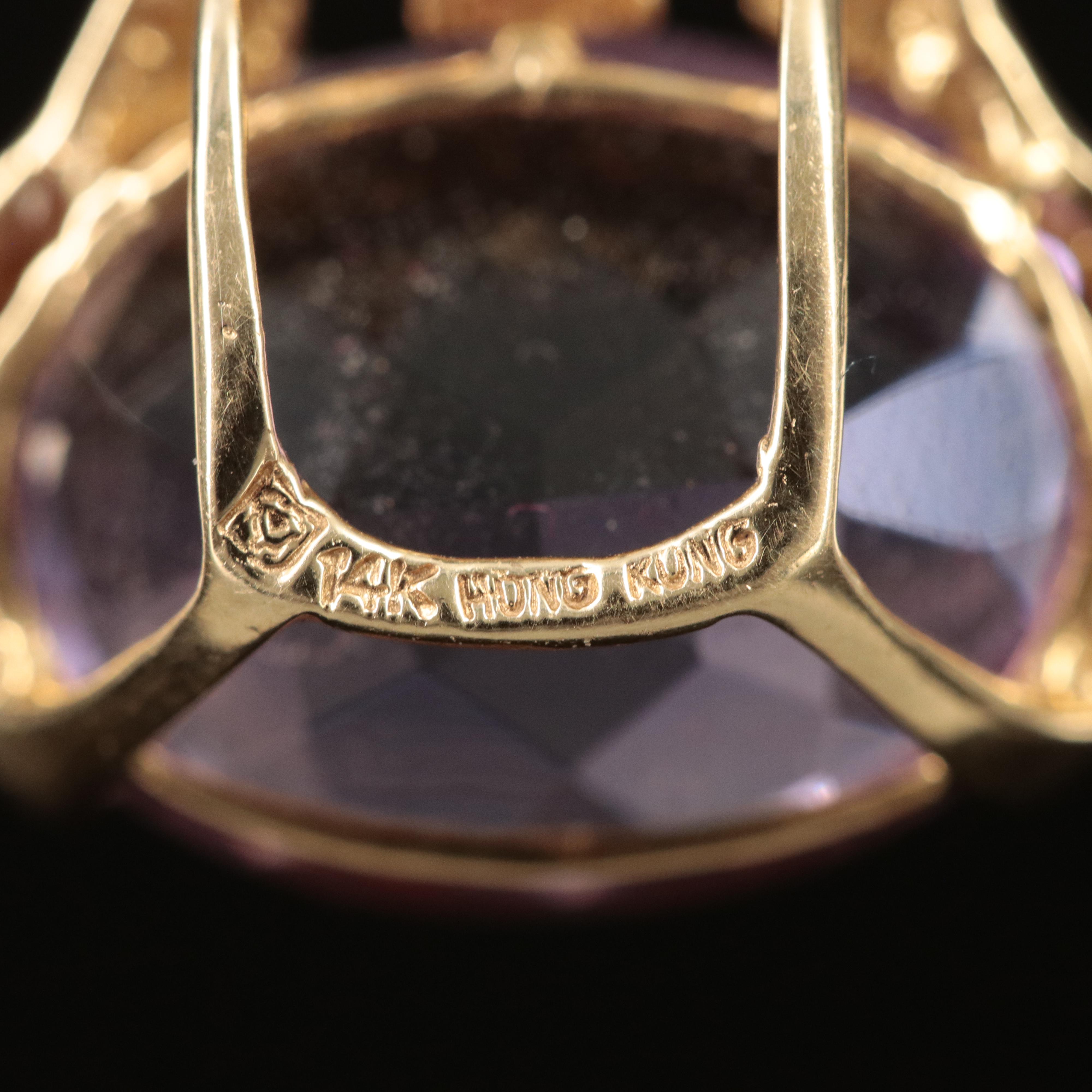 14K Amethyst Pendant
