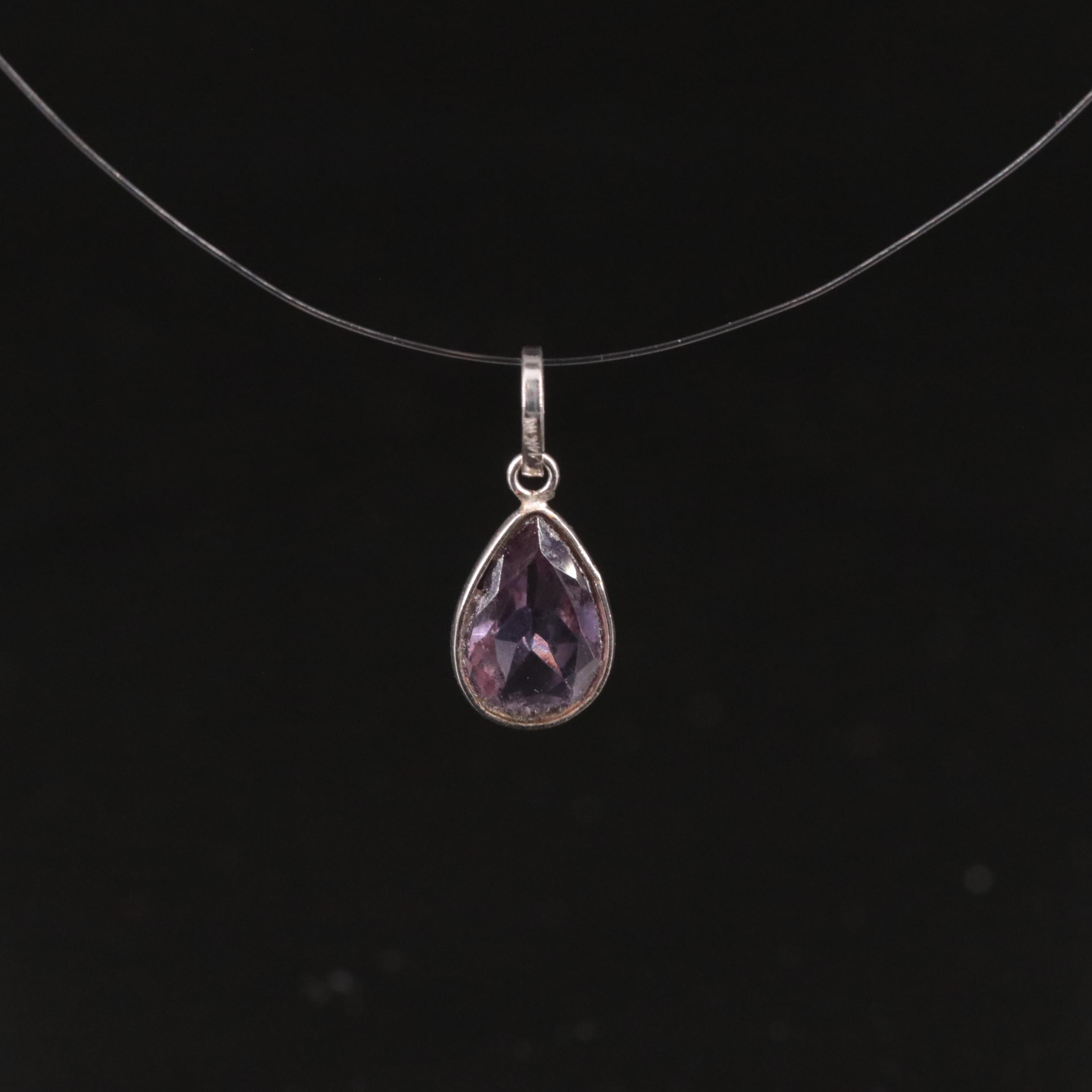 14K Amethyst Pendant