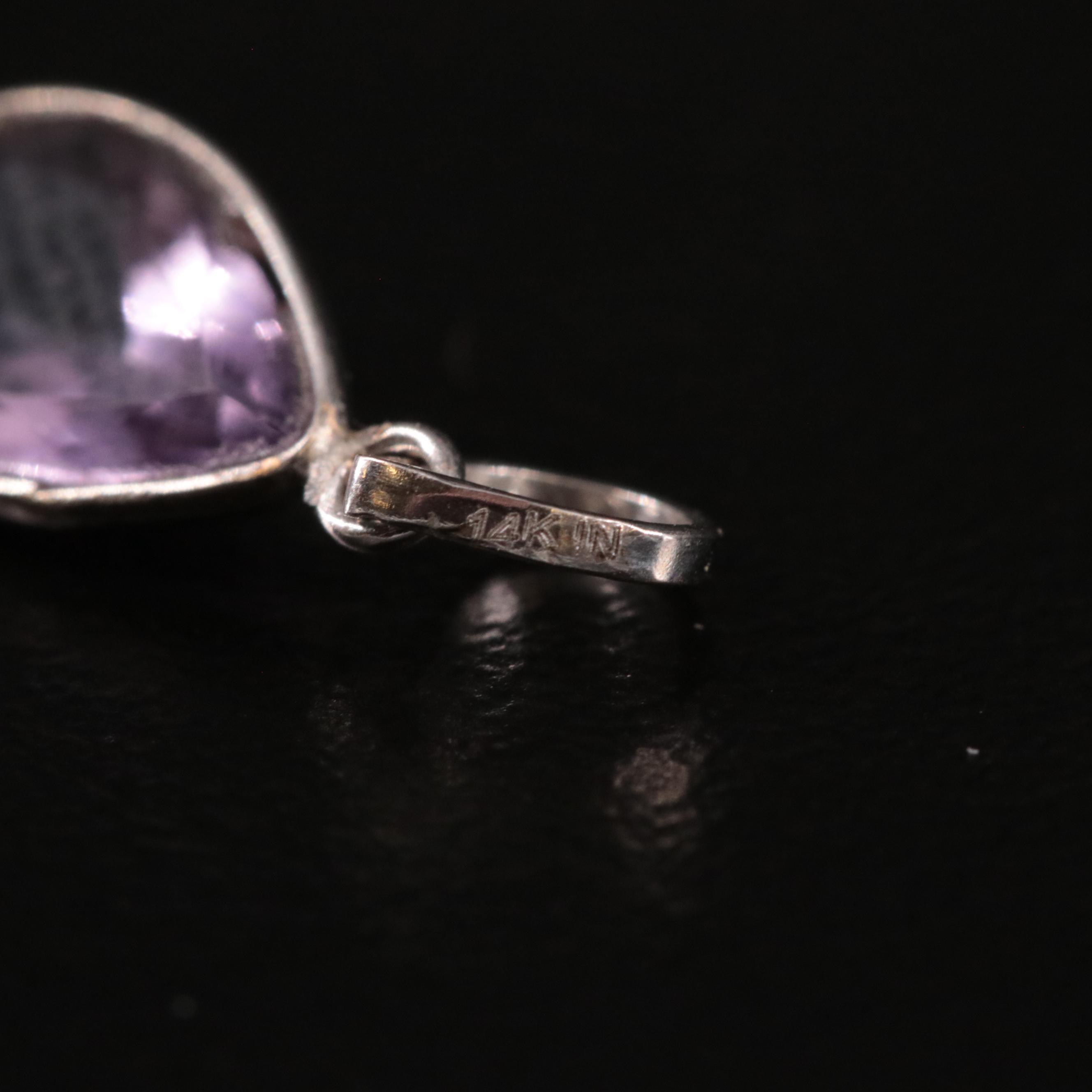14K Amethyst Pendant
