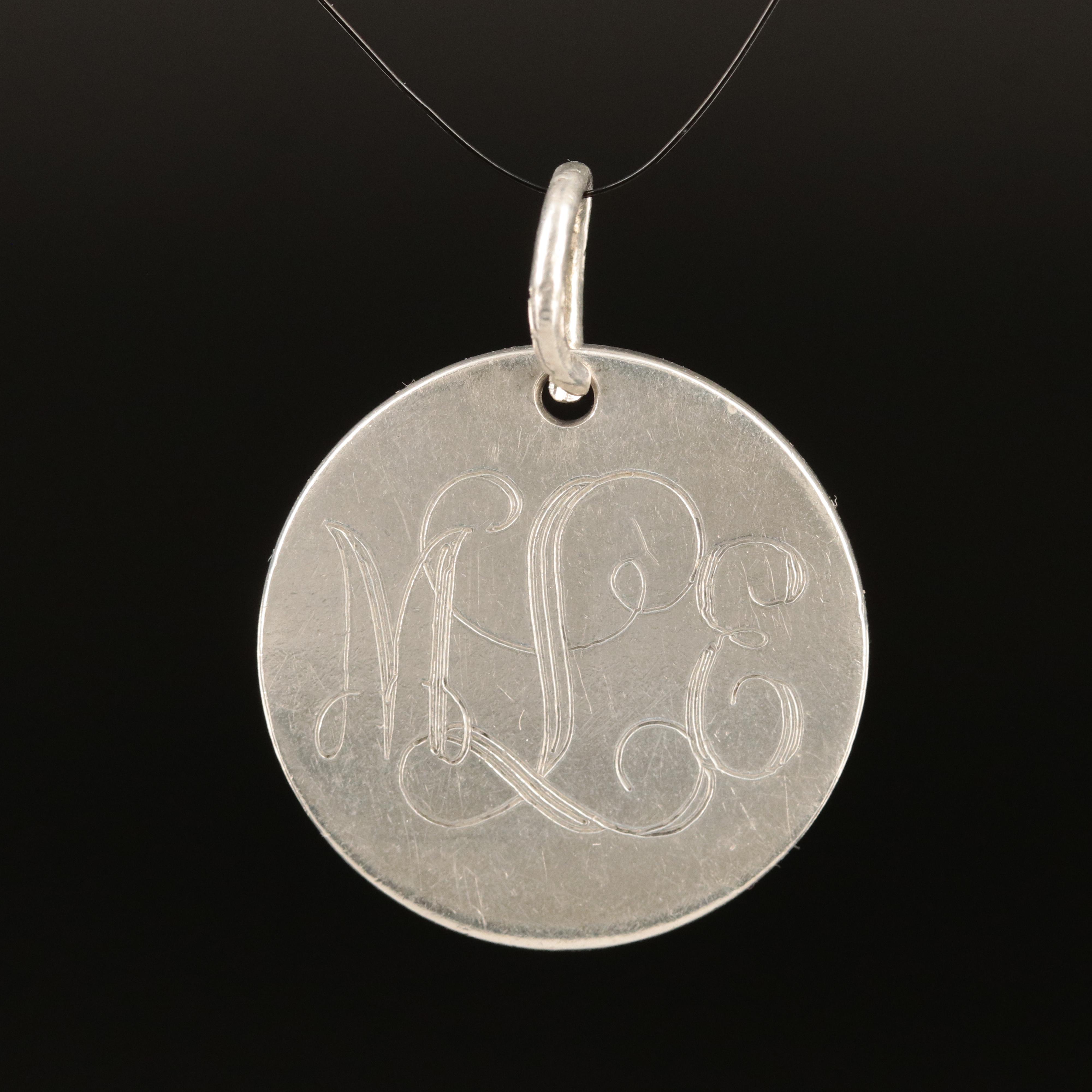Tiffany & Co. Sterling Monogram Pendant