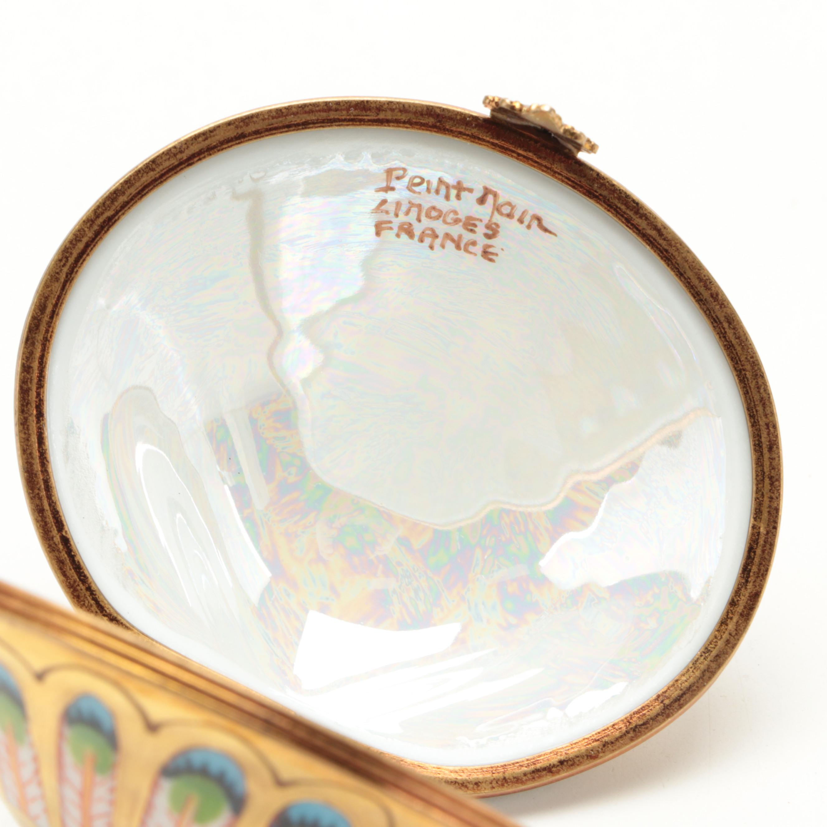 Limoges Porcelain Oyster Shaped Box