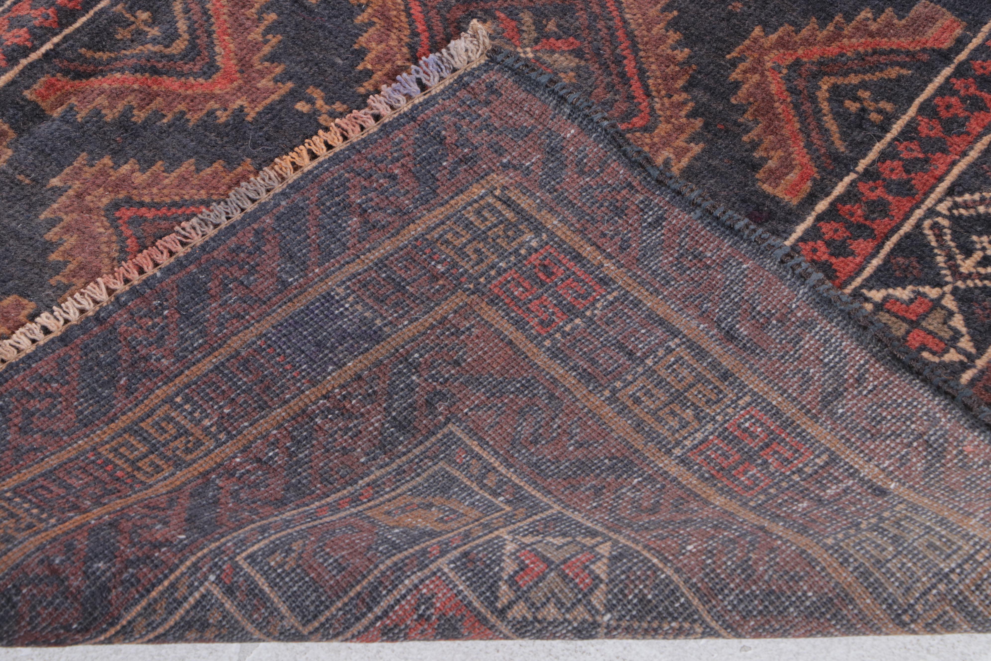 3' x 4'3 Hand-Knotted Afghan Baluch Accent Rug