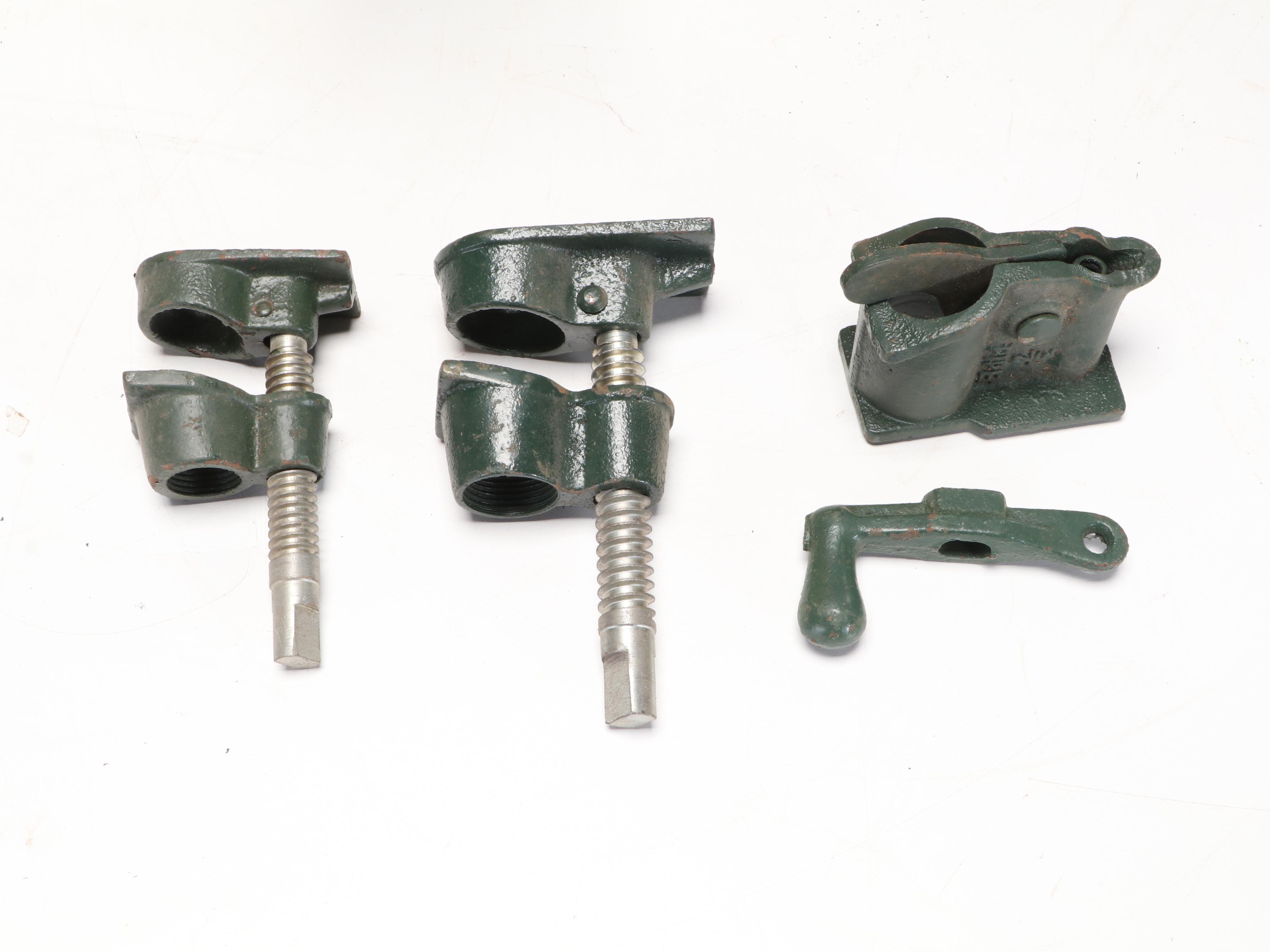 Hand Tool Assortment with Sawhorse Brackets, Pipe Clamps, and More