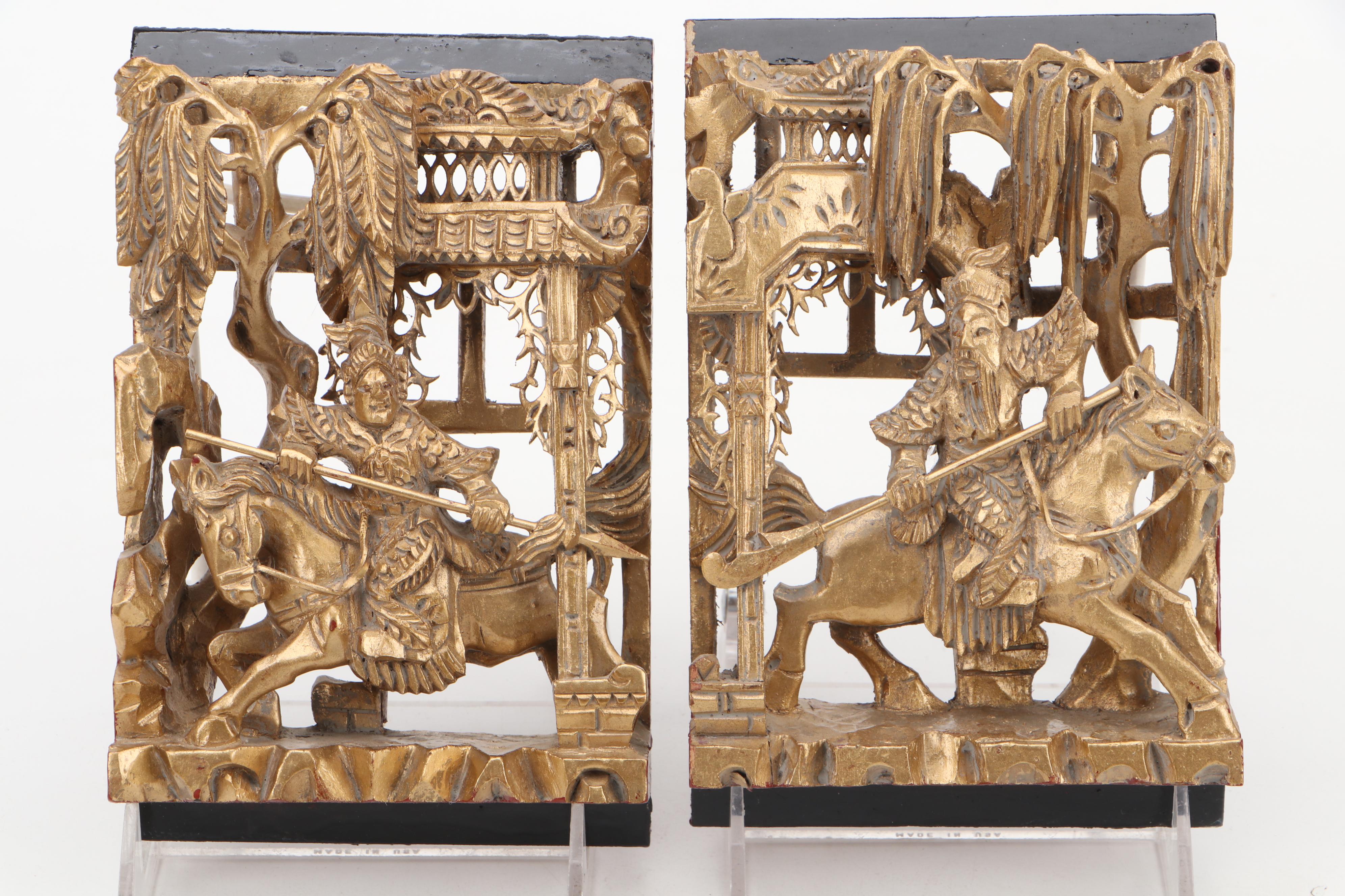 Chinese Gilt Wood Carved Panels, Moriyama Elephant Teapot and More