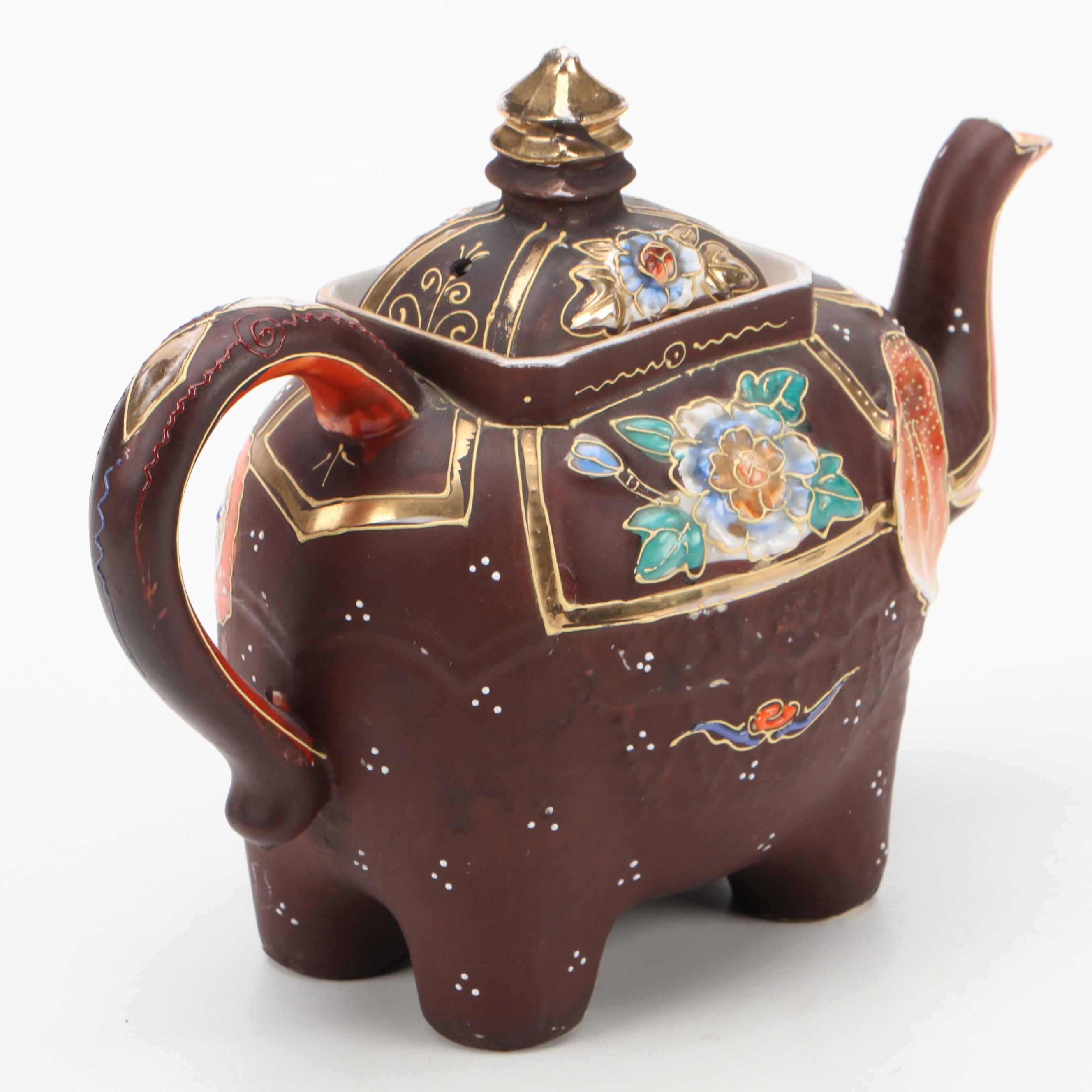 Chinese Gilt Wood Carved Panels, Moriyama Elephant Teapot and More