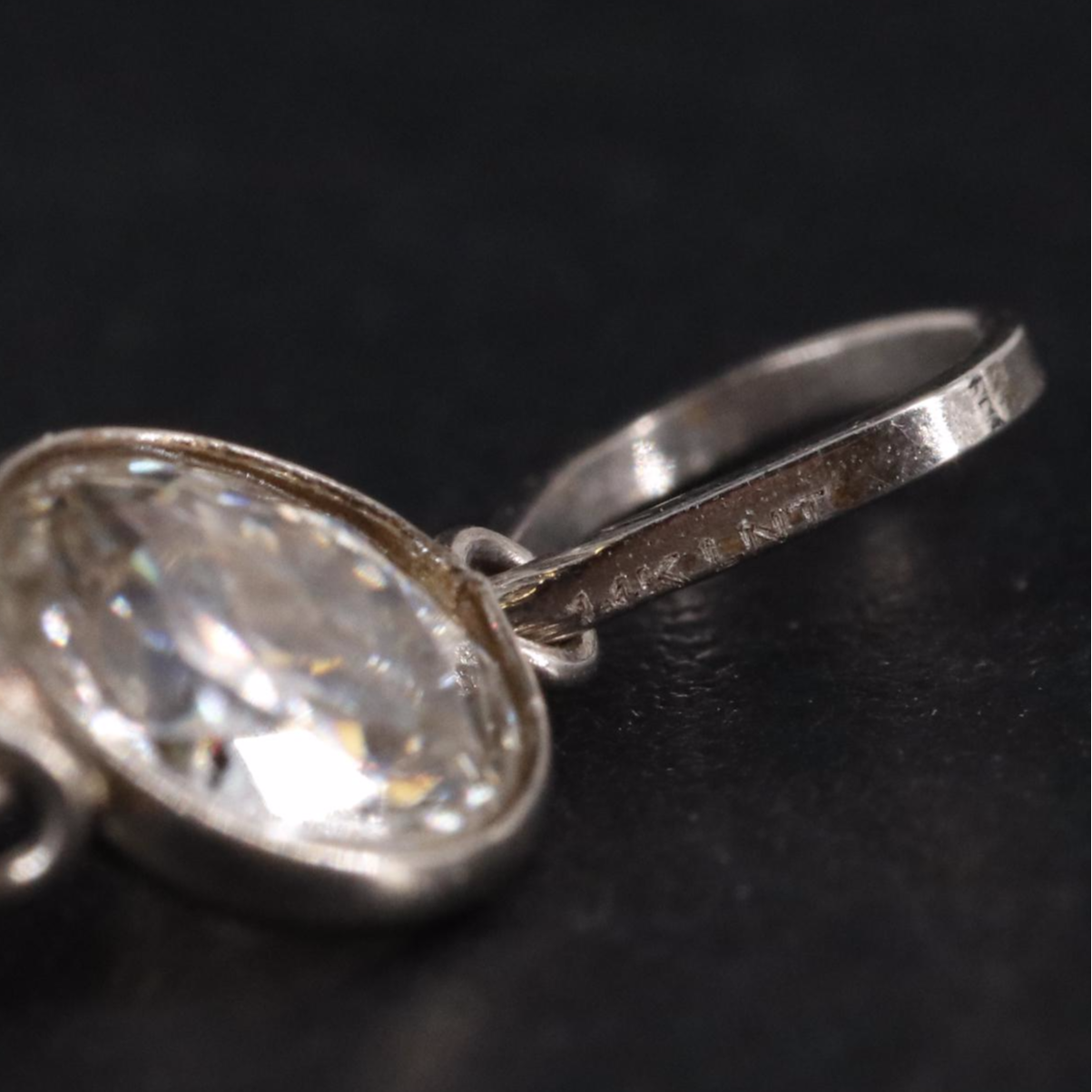 14K 3.06 CTW Sapphire and Moissanite Pendant